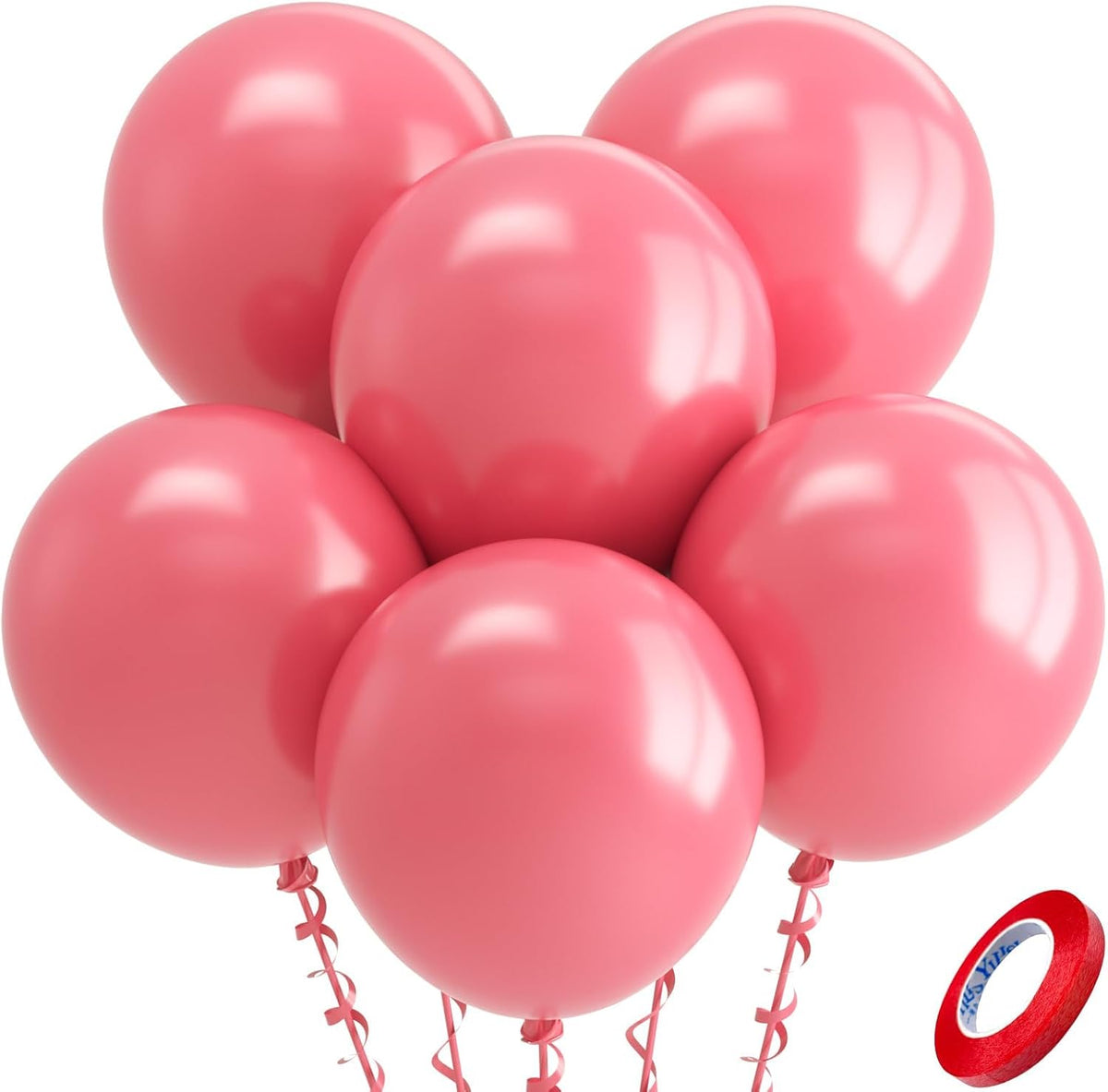 Bezente Assorted Latex Rainbow Balloons 100 Pack 12 inch