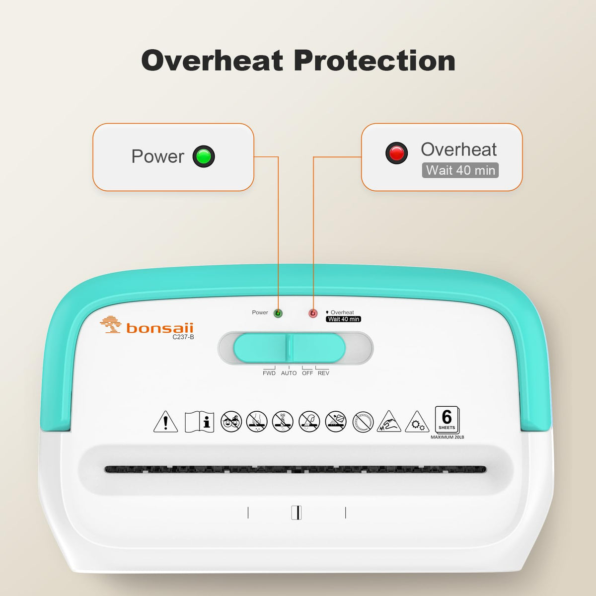Bonsaii 6-Sheet Micro Cut Paper Shredder for Home, High Security Level P-4 Father Jim Norris notebooks