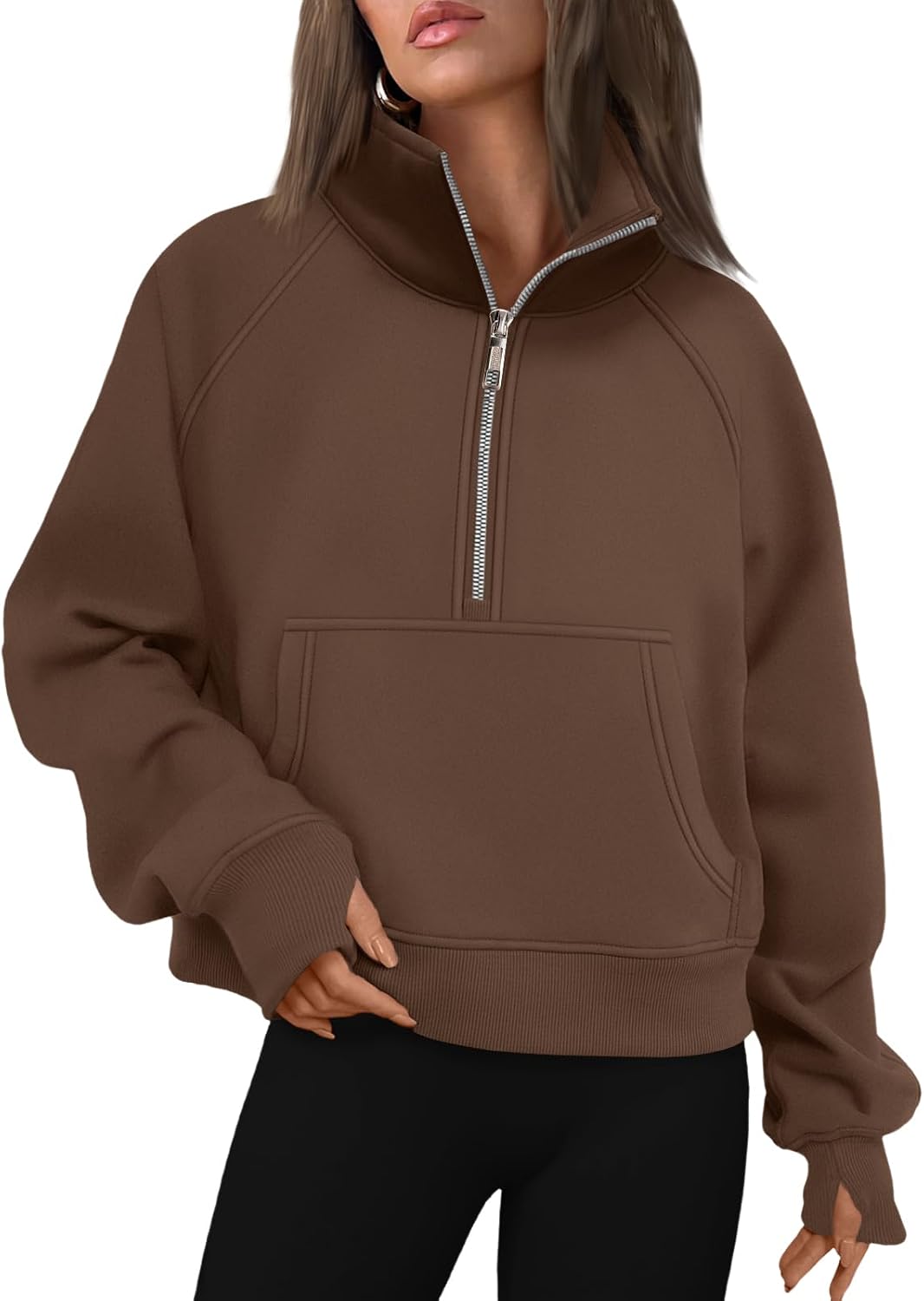 AUTOMET Womens Sweatshirts Half Zip Fleece Pullover Fall Outfits