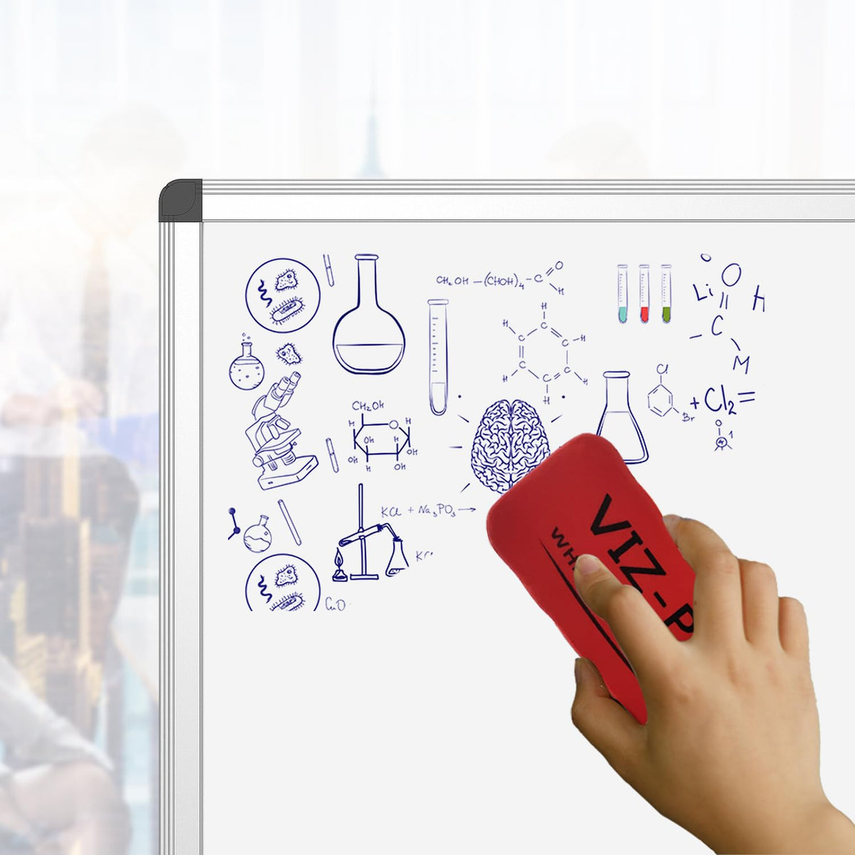VIZ-PRO Magnetic Dry Erase Board, 36 X 24 Inches, Silver Aluminium Frame Father Jim Norris notebooks