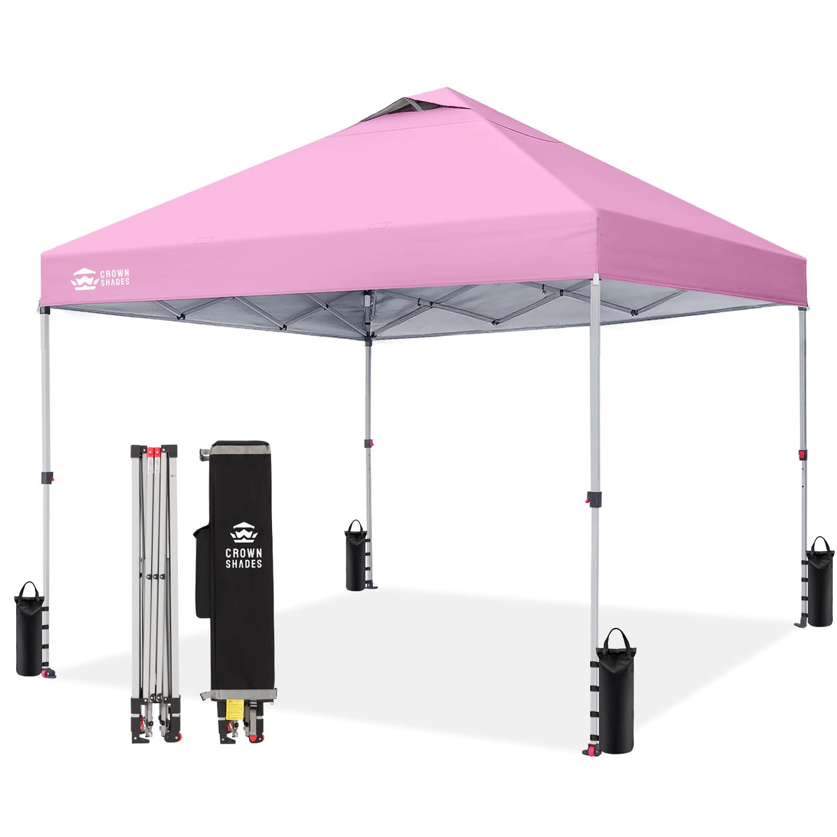 CROWN SHADES 10x10 Pop Up Canopy Tent with One Push Setup, Blue Father Jim Norris notebooks