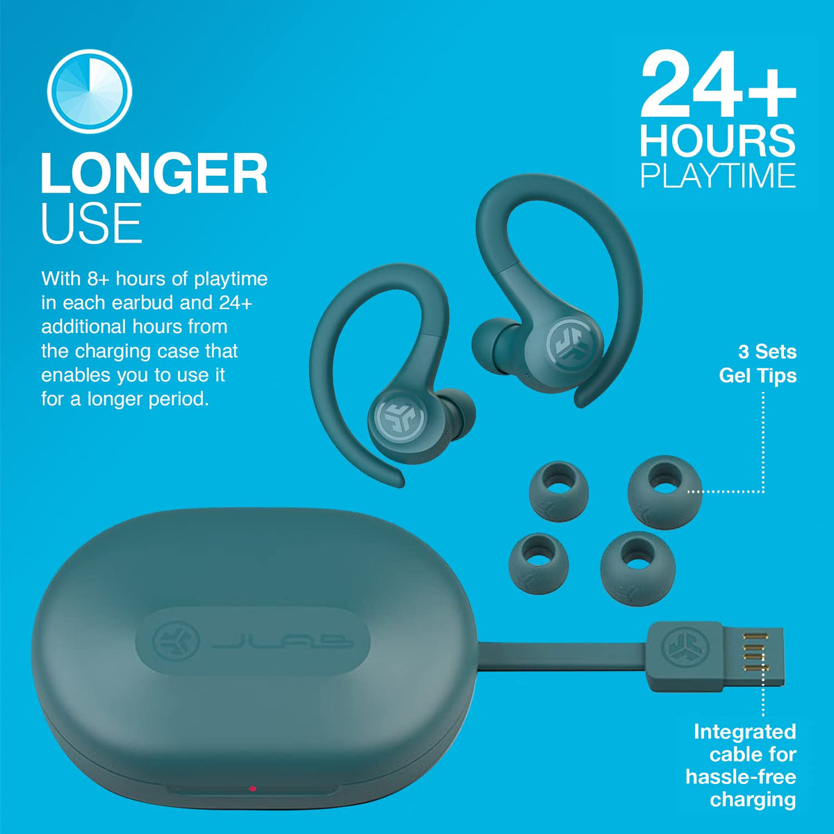JLab, Go Sport+, True Wireless Workout Earbuds, Bluetooth Sport Earbuds, Clear Calling, Teal Father Jim Norris notebooks