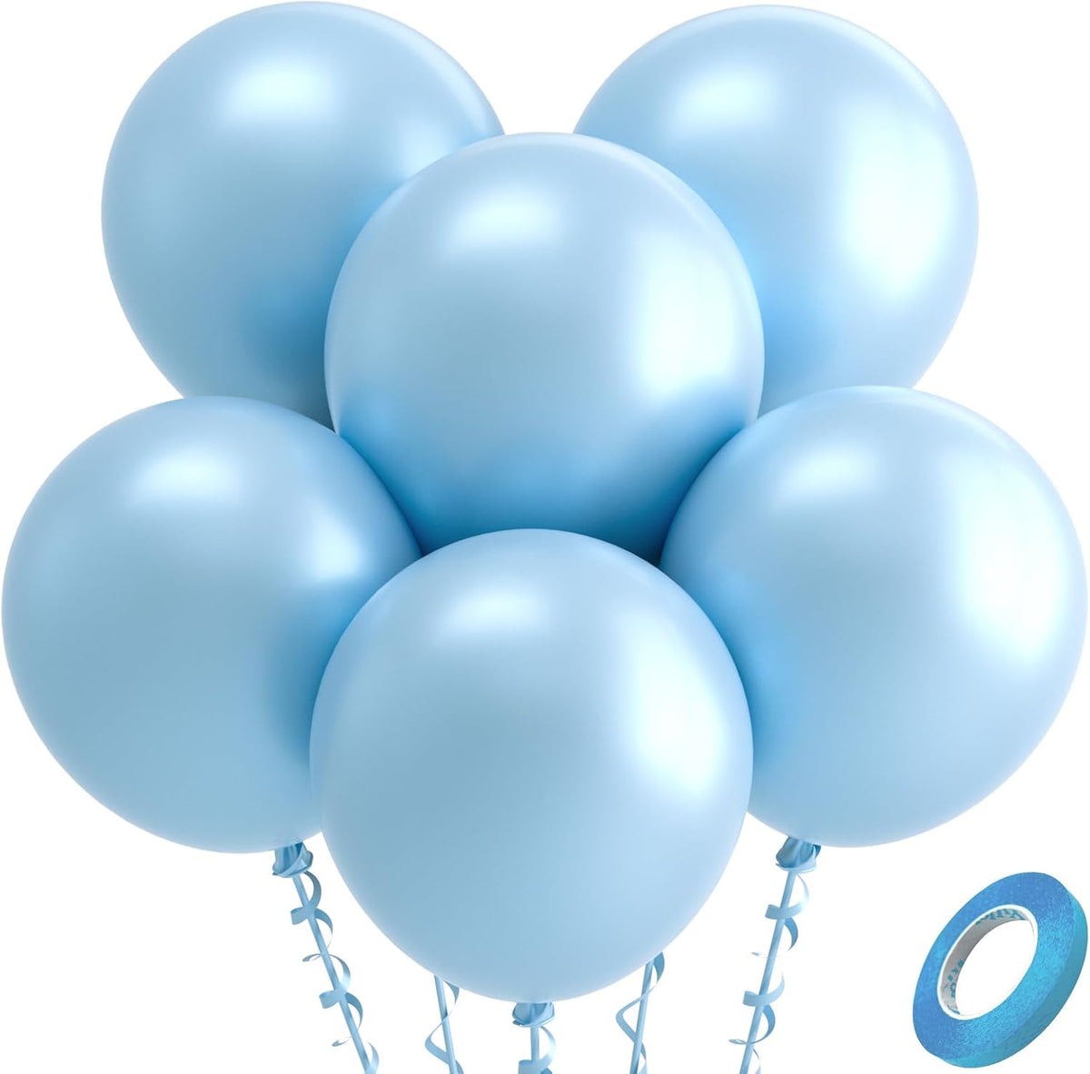 Bezente Assorted Latex Rainbow Balloons 100 Pack 12 inch