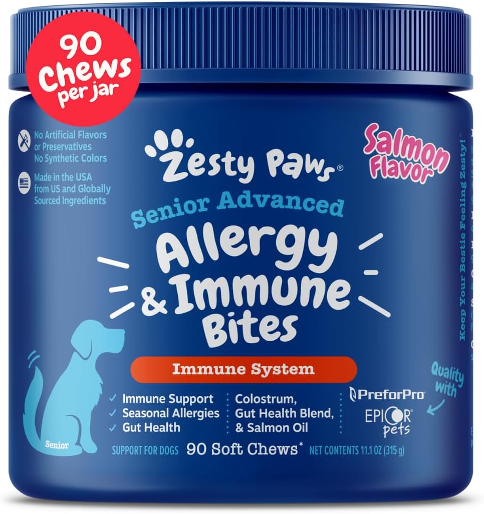 Zesty Paws Dog Allergy Chews - Dog Allergy Relief, Lamb, 90 Ct Father Jim Norris notebooks