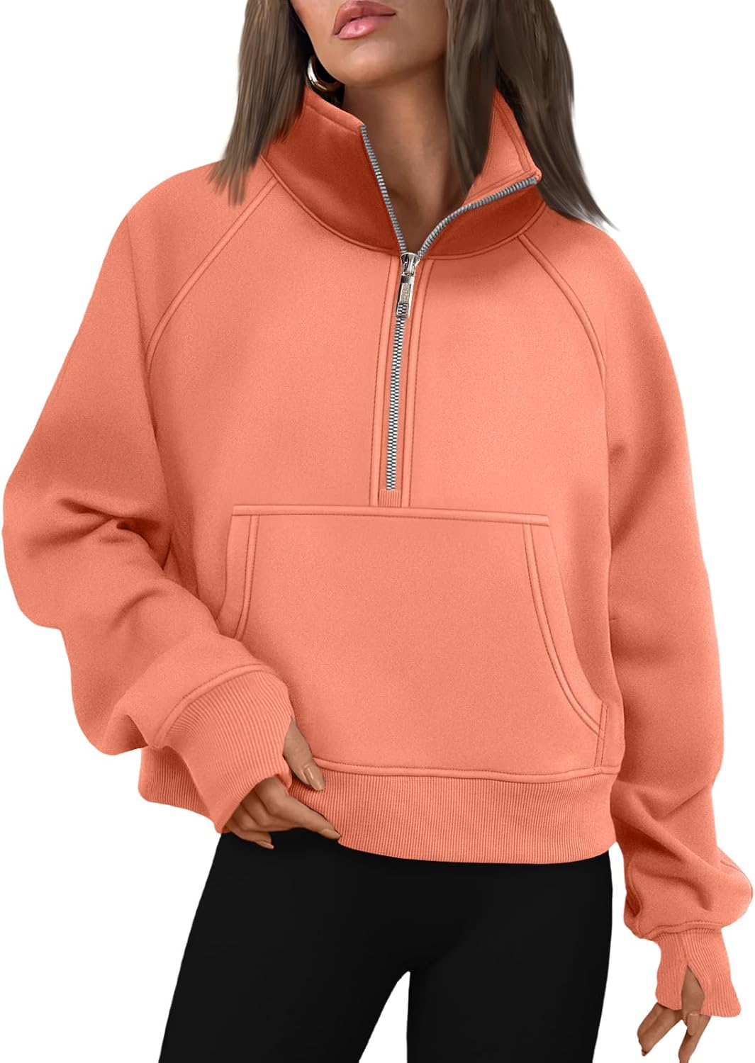 AUTOMET Womens Sweatshirts Half Zip Fleece Pullover Fall Outfits