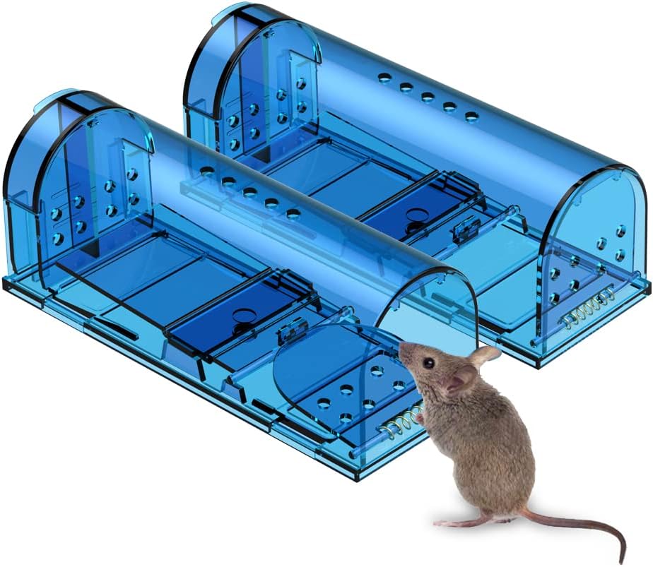 Humane Mouse Trap Reusable! [2-Pack] - Catch and Release No-Kill Rodent Traps for Indoors & Outdoors - Safe for Children & Pets - Reusable Mouse Catcher for Kitchen, Pantry & Garage Blinc (Blue) Father Jim Norris notebooks