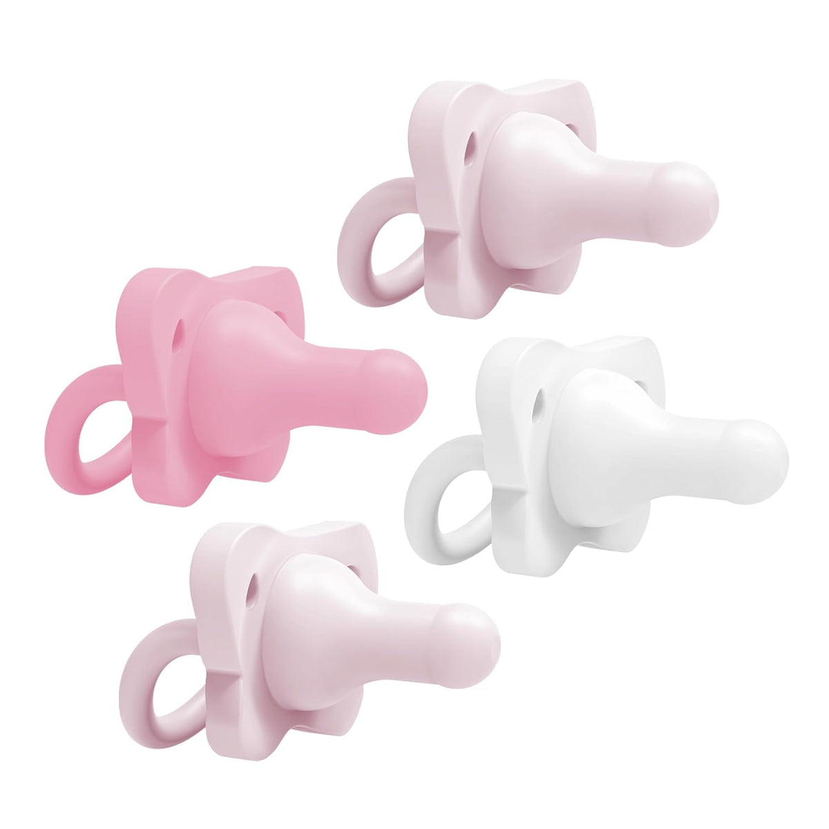 Dr. Brown's HappyPaci Baby Pacifier, Gray, Green, Ecru, 0-6m, 4-Pack