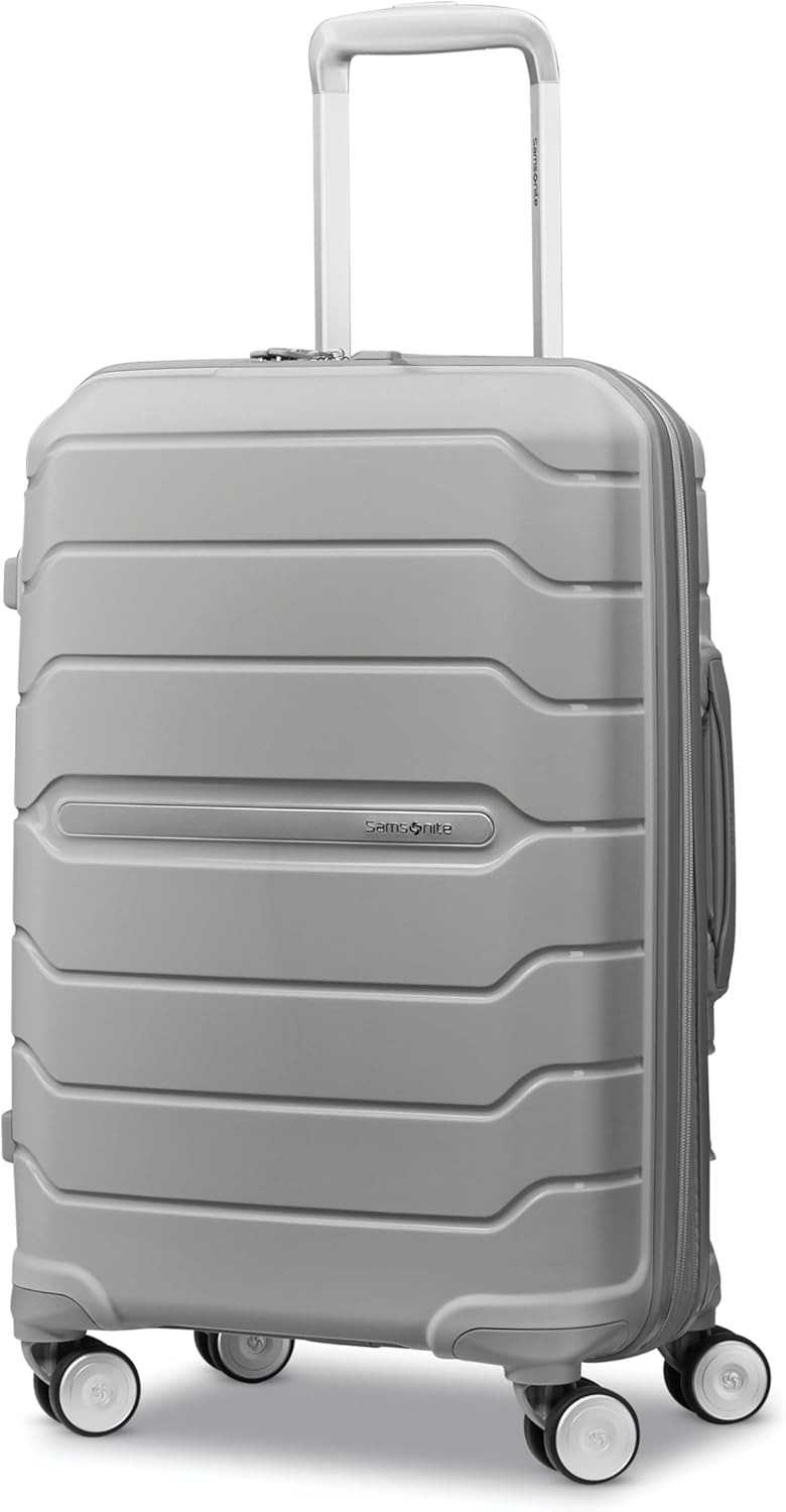 Samsonite Freeform Medium Luggage with Dual 360° Spinner Wheels - Checked Suitcase - TSA Lock, Airline-Approved - Lightweight Durable Polypropylene Expandable Hardshell - Amethyst Purple