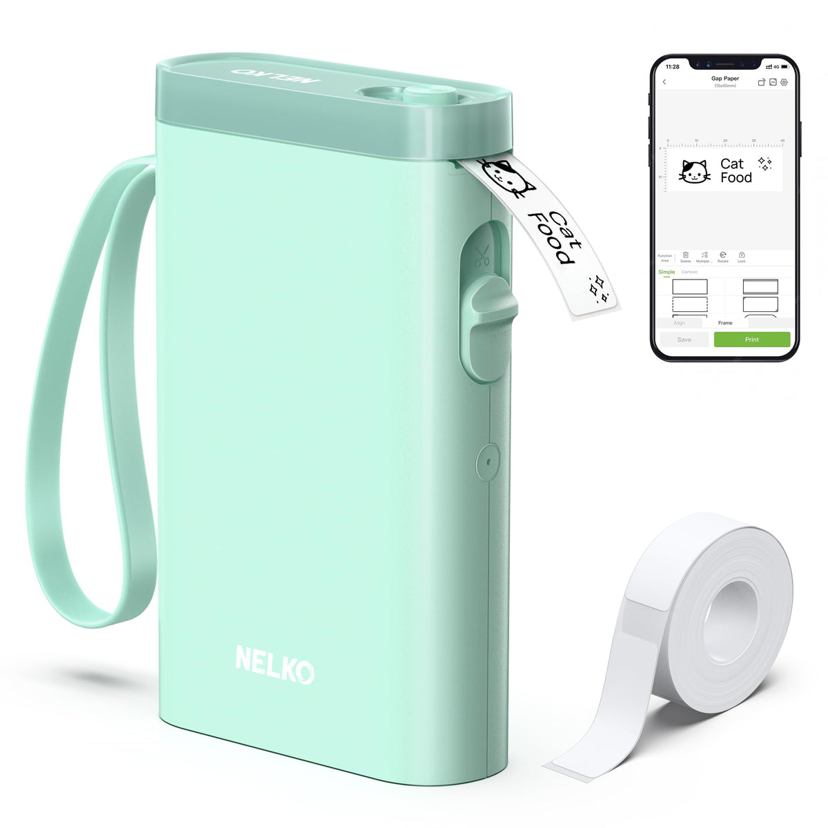 Nelko P21 Label Maker Machine with Tape, Bluetooth Label Printer, White Father Jim Norris notebooks