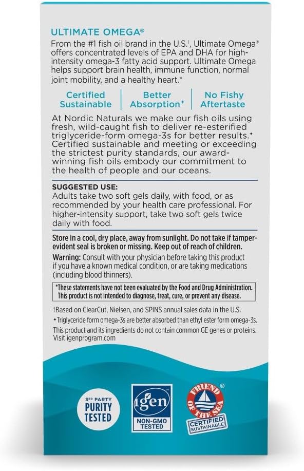 Nordic Naturals Ultimate Omega, 1280mg Omega-3 Fish Oil, Lemon - 90 Count Father Jim Norris notebooks