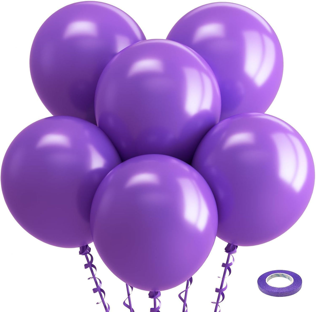 Bezente Assorted Latex Rainbow Balloons 100 Pack 12 inch