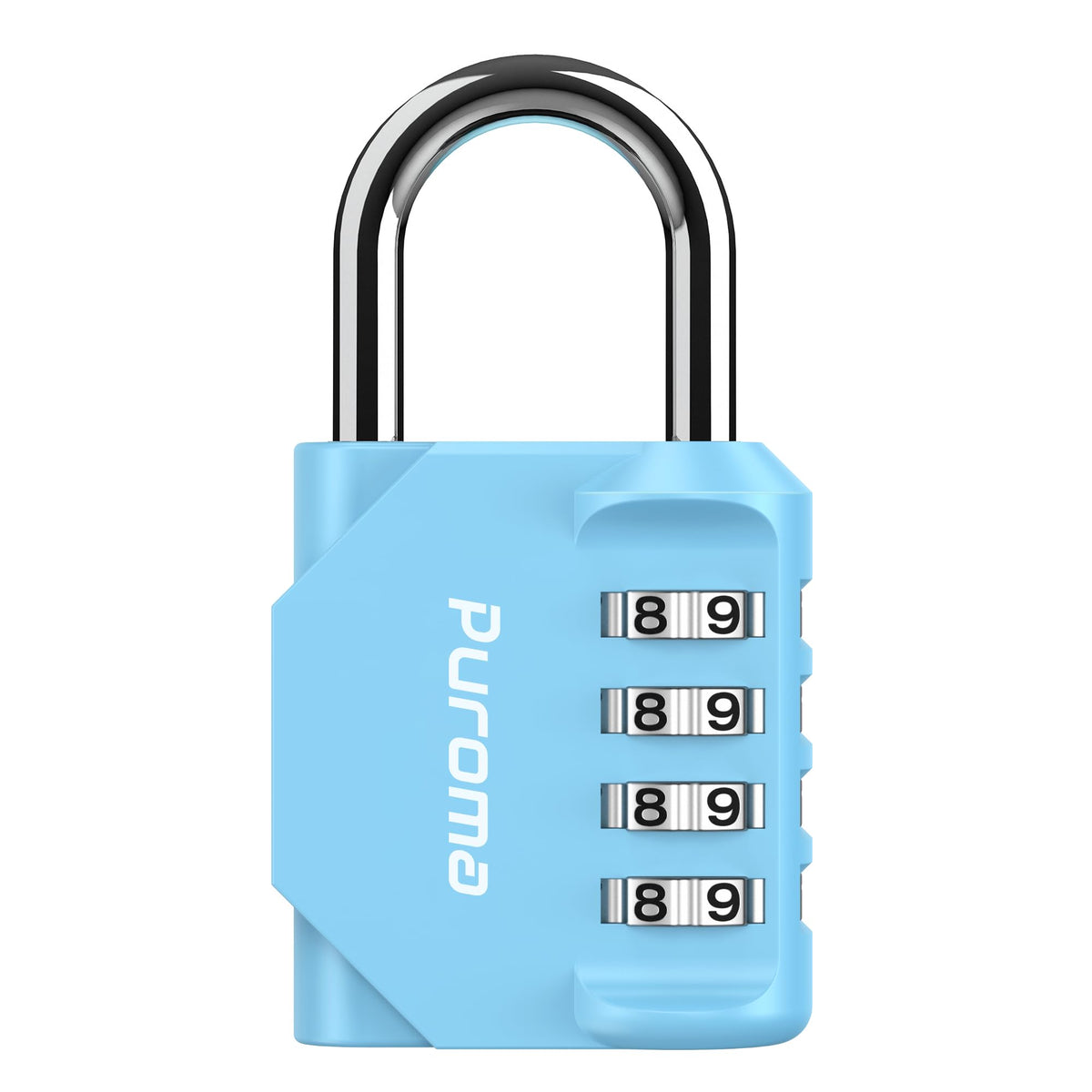 Puroma 2 Pack Combination Lock Locker 4 Digits Combo Padlock Gym Black