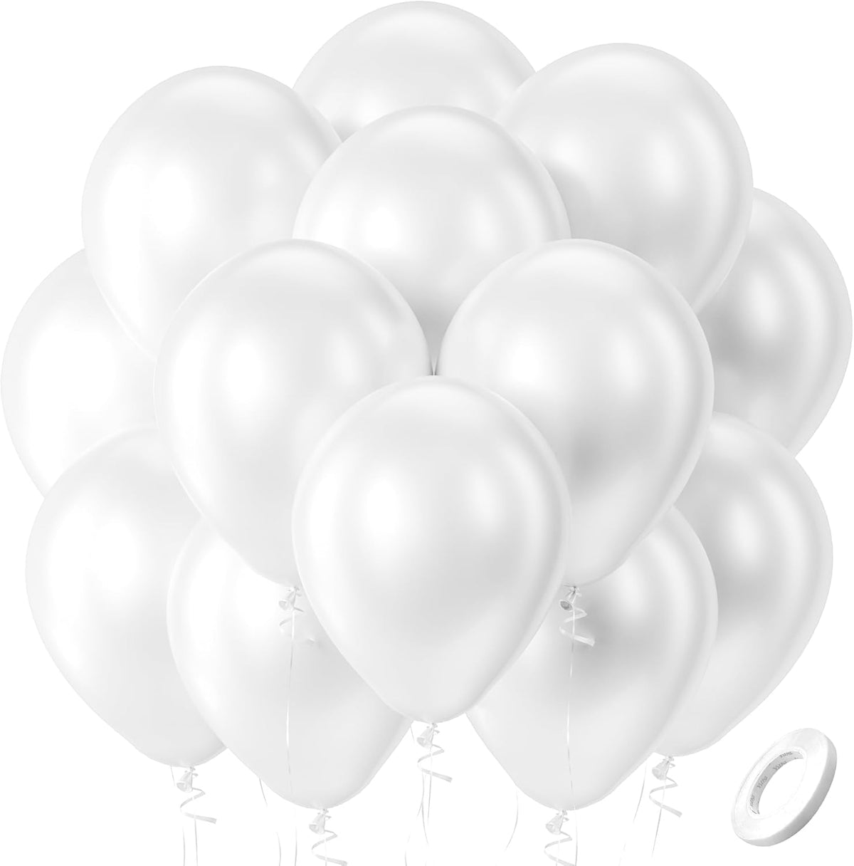Bezente Assorted Latex Rainbow Balloons 100 Pack 12 inch
