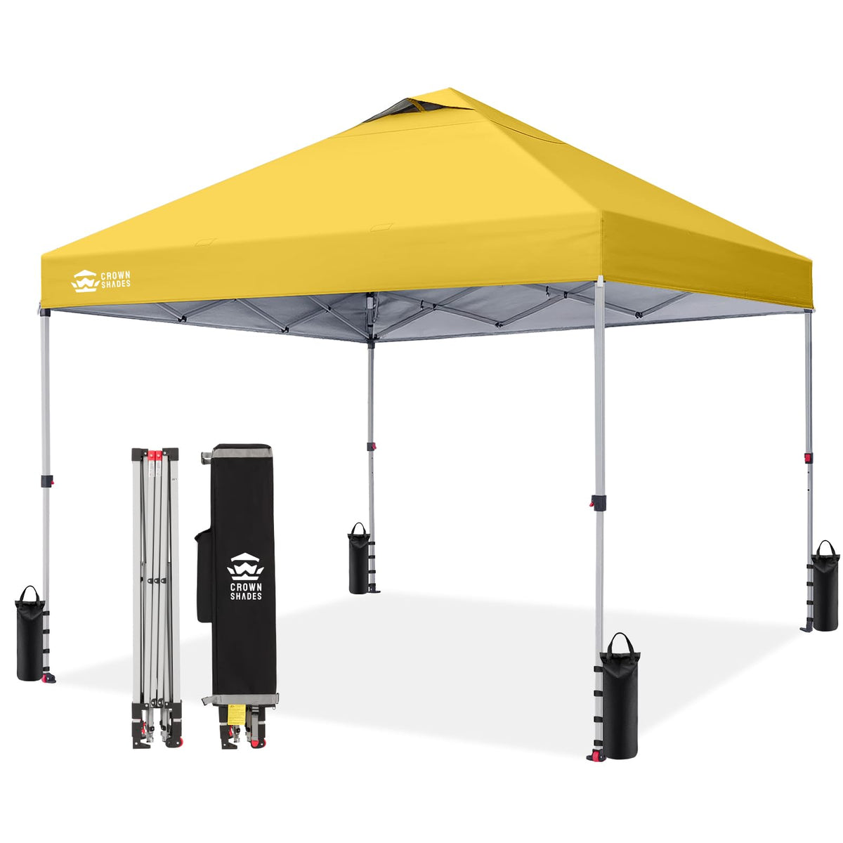 CROWN SHADES 10x10 Pop Up Canopy Tent with One Push Setup, Blue Father Jim Norris notebooks