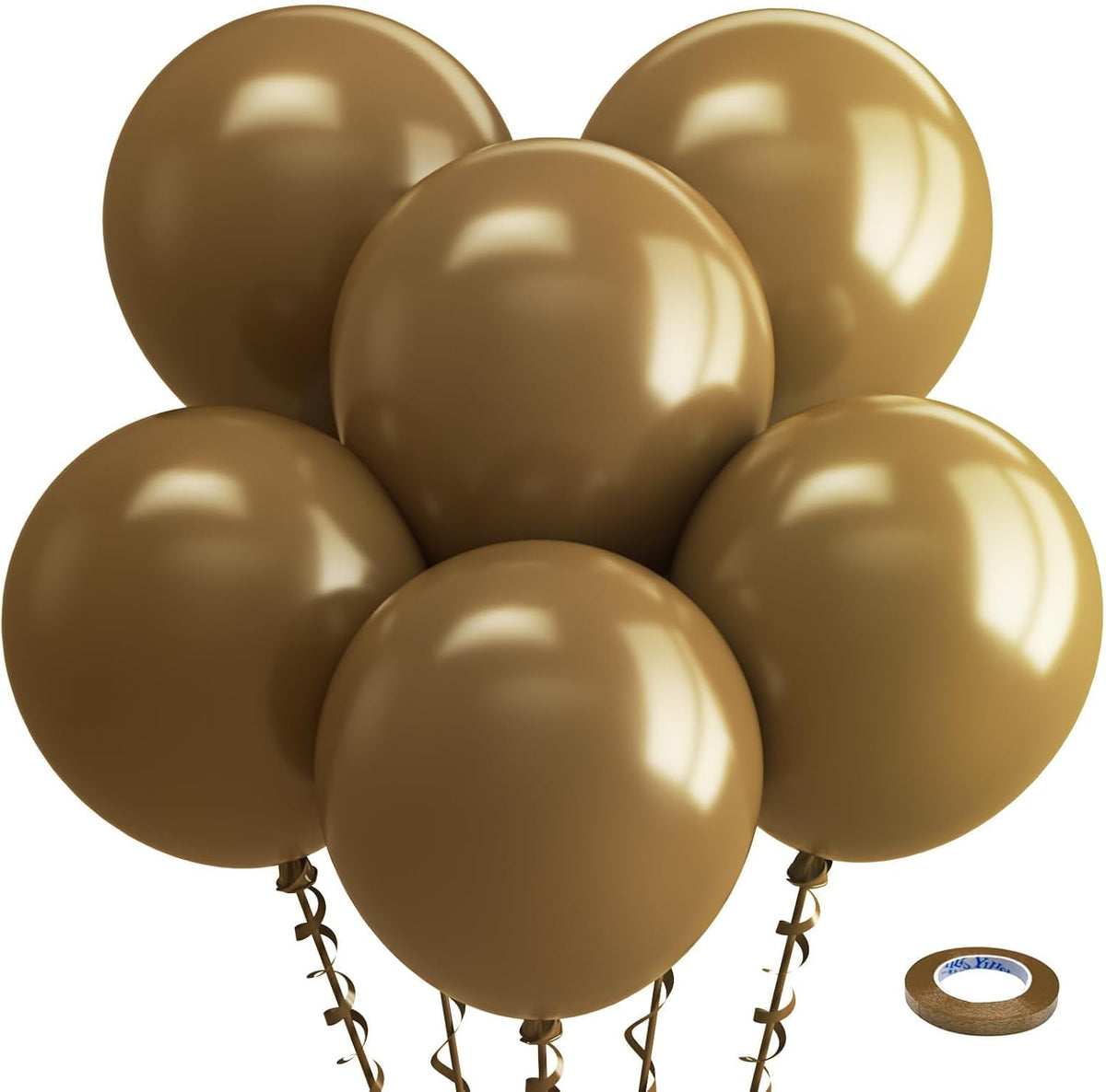 Bezente Assorted Latex Rainbow Balloons 100 Pack 12 inch