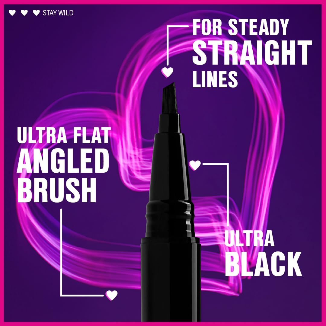 Liquid Eyeliner - Ultra-Fine Brush, Waterproof, Long-Lasting - Cruelty-Free & Vegan - Ultra Black