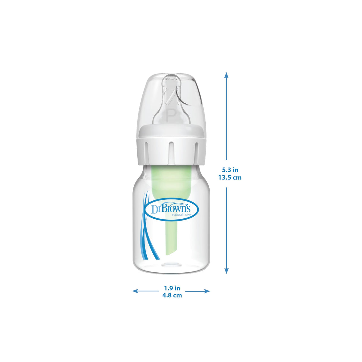 Dr. Brown's Anti-Colic Options+ Narrow Baby Bottle, Clear, 8 oz, 4-Pack