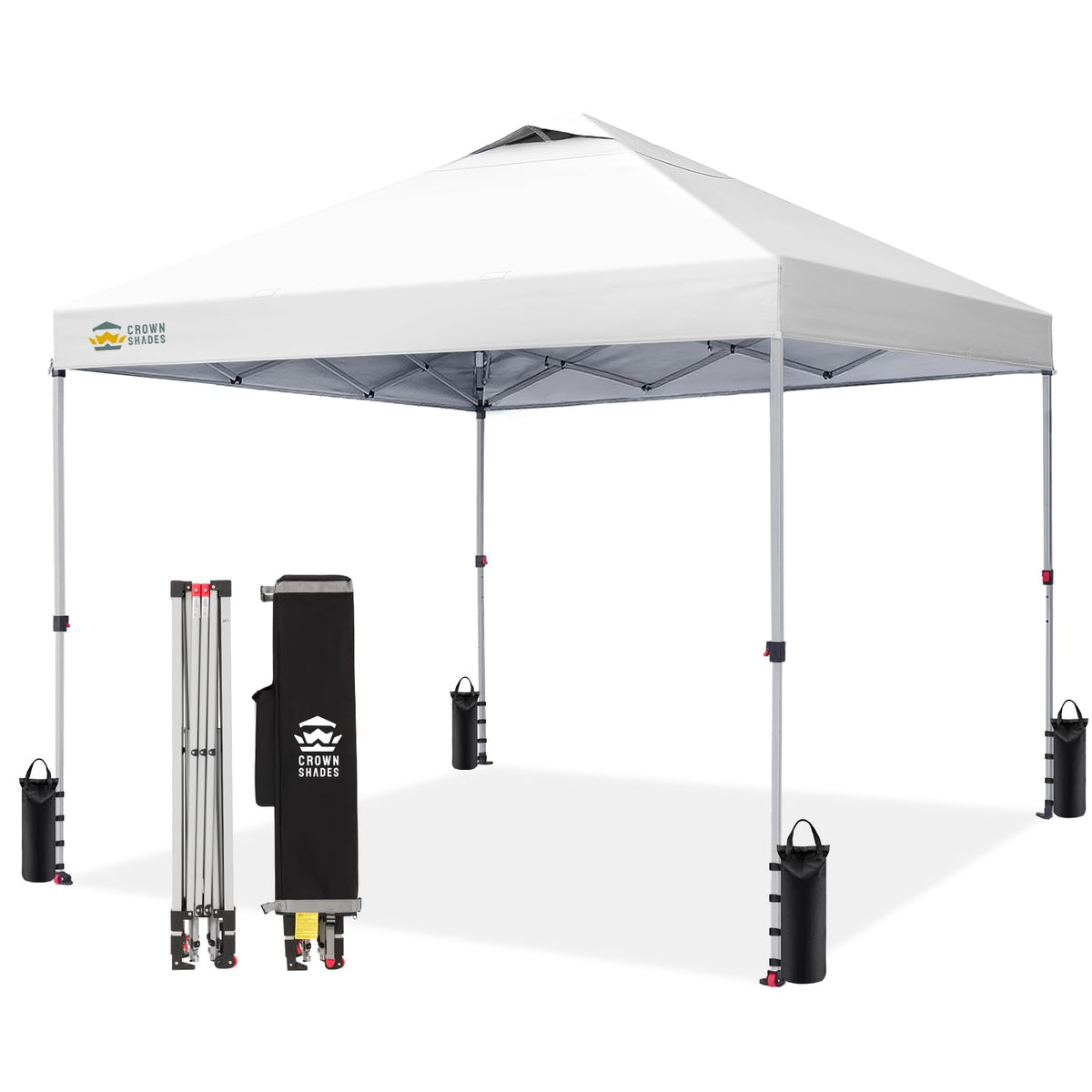 CROWN SHADES 10x10 Pop Up Canopy Tent with One Push Setup, Blue Father Jim Norris notebooks
