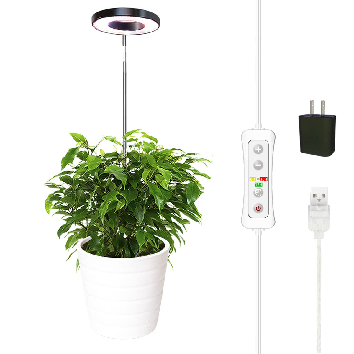 Yadoker 144 LEDs Full Spectrum Plant Grow Light for Indoor Plants,Height Adjustable, 6.3" Aluminum Housing,Automatic Timer with 8/12/16 Hours,10-Level Brightness,Black Plant Light with Base,2 Pack Father Jim Norris notebooks