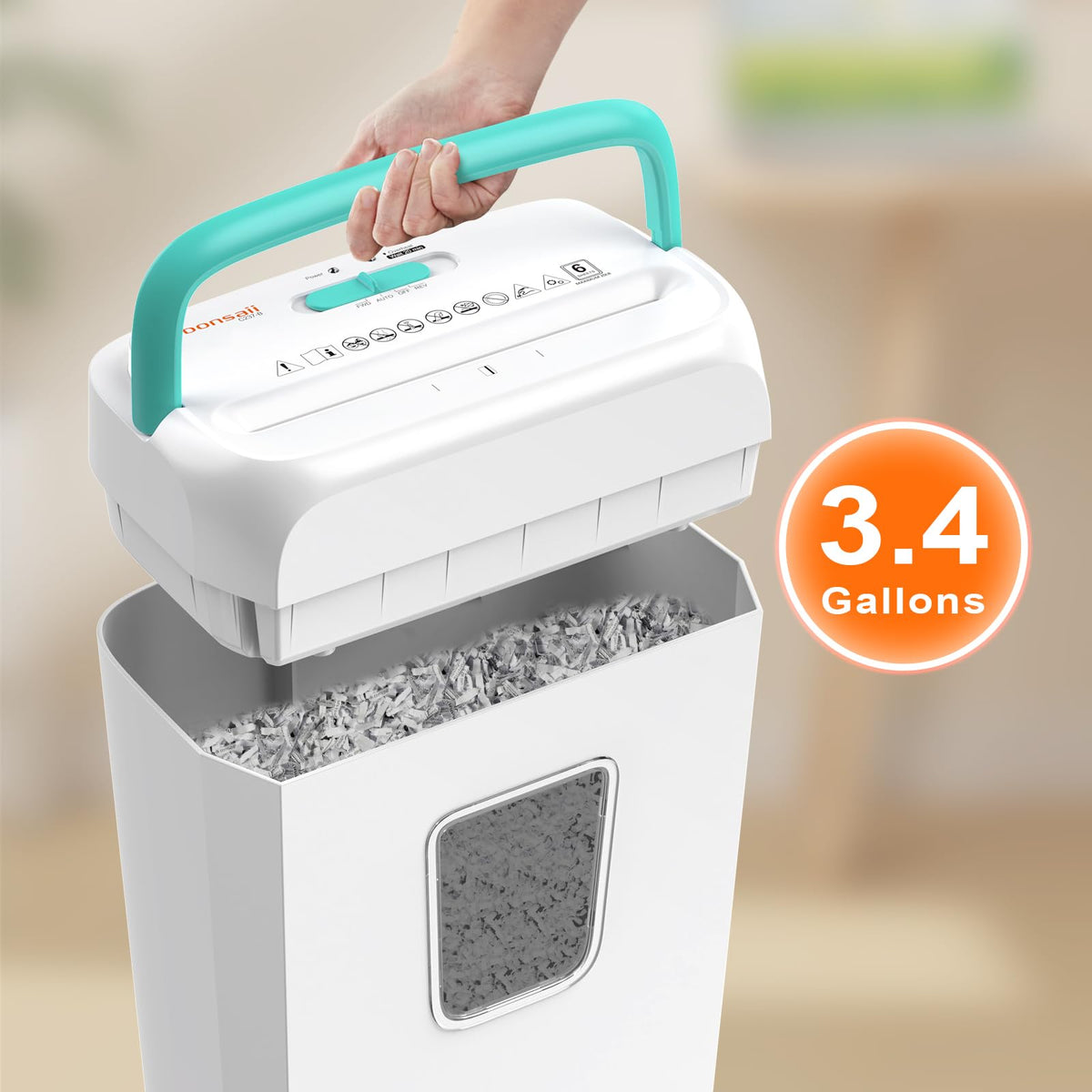 Bonsaii 6-Sheet Micro Cut Paper Shredder for Home, High Security Level P-4 Father Jim Norris notebooks