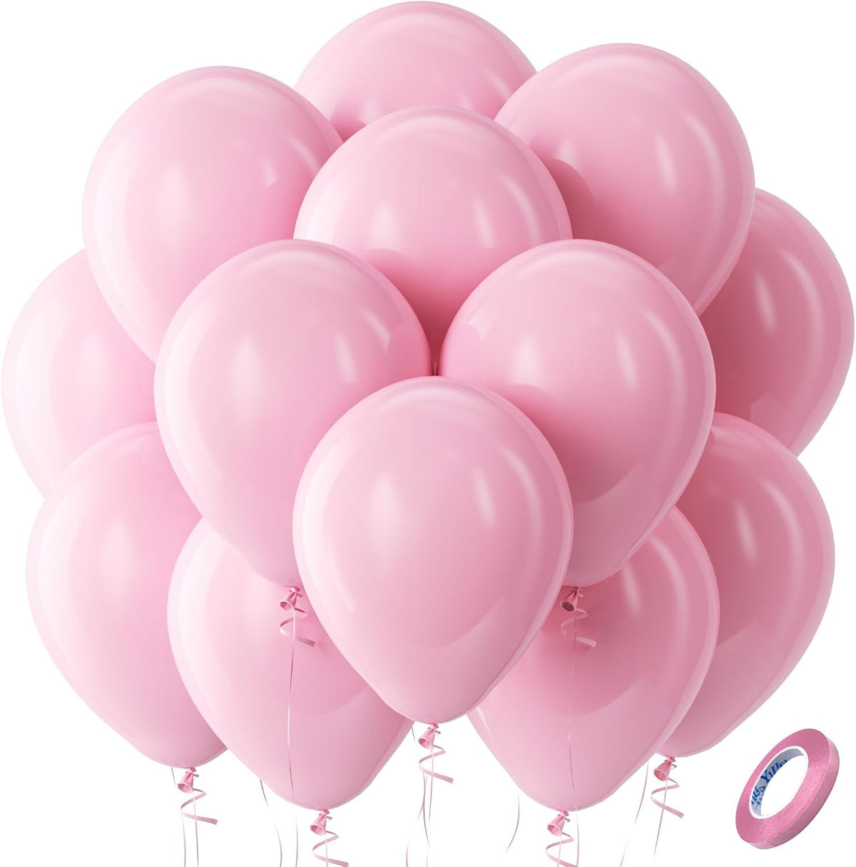 Bezente Assorted Latex Rainbow Balloons 100 Pack 12 inch