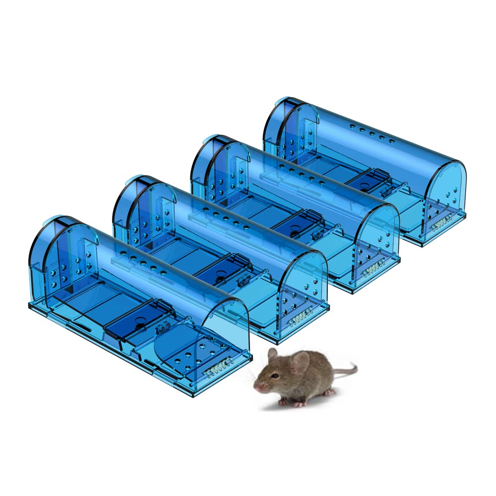 Humane Mouse Trap Reusable! [2-Pack] - Catch and Release No-Kill Rodent Traps for Indoors & Outdoors - Safe for Children & Pets - Reusable Mouse Catcher for Kitchen, Pantry & Garage Blinc (Blue) Father Jim Norris notebooks