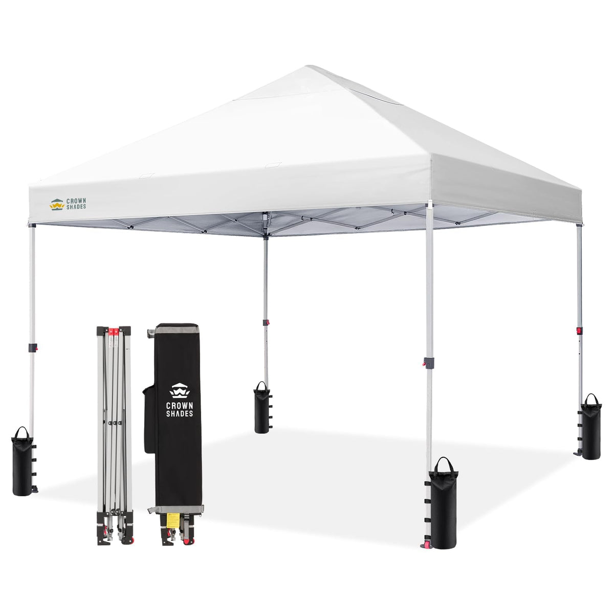 CROWN SHADES 10x10 Pop Up Canopy Tent with One Push Setup, Blue Father Jim Norris notebooks