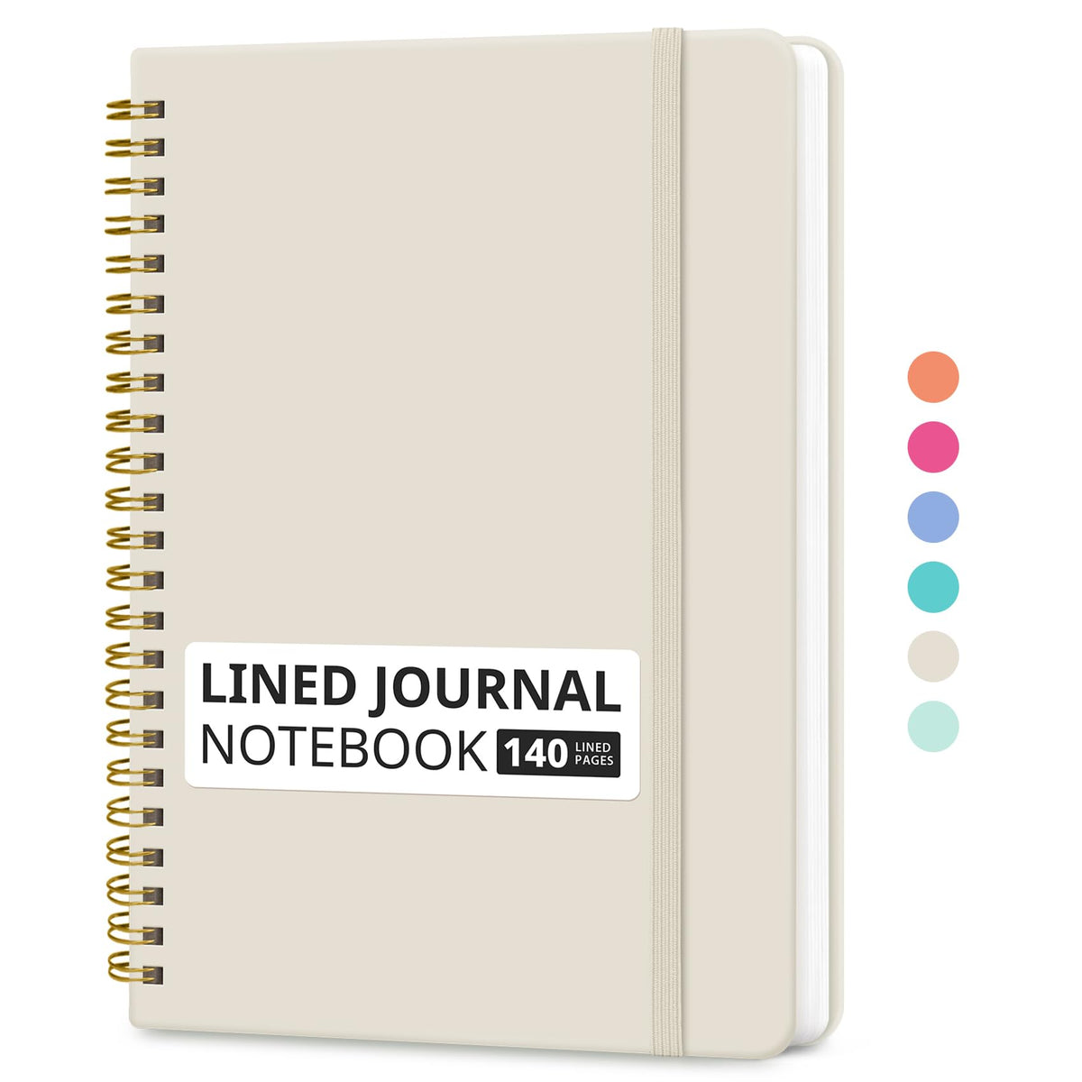 Taja Lined Spiral Notebook for Work, 5.7"x7.9" Spiral Journal College Ruled Father Jim Norris notebooks