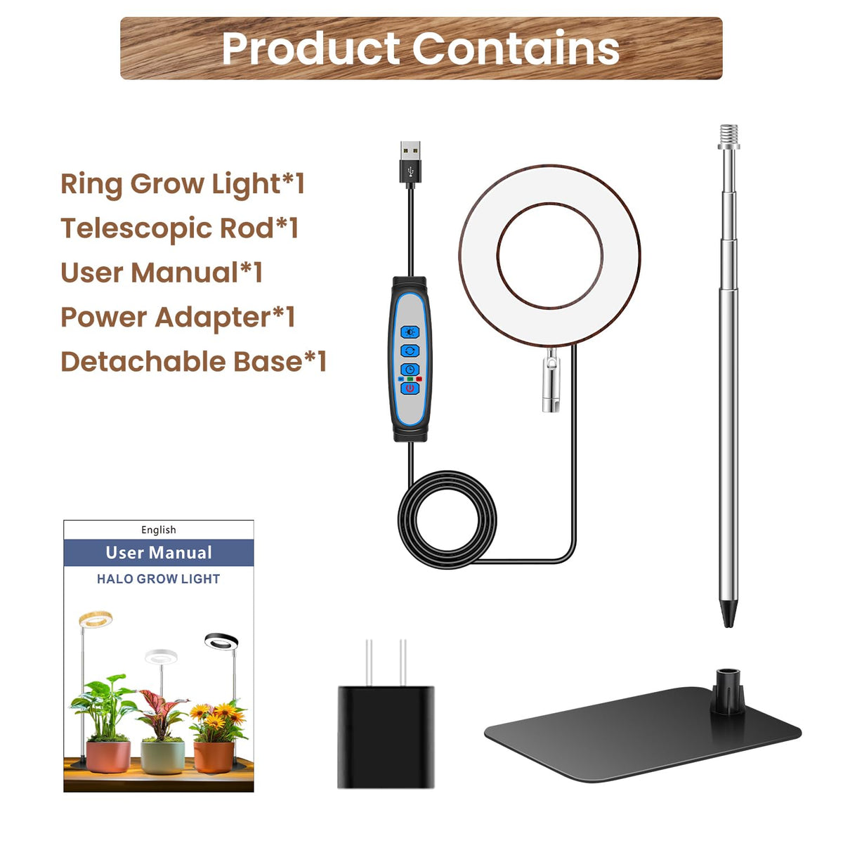 Aokrean Grow Lights for Indoor Plants Growing, Full Spectrum with Base Father Jim Norris notebooks