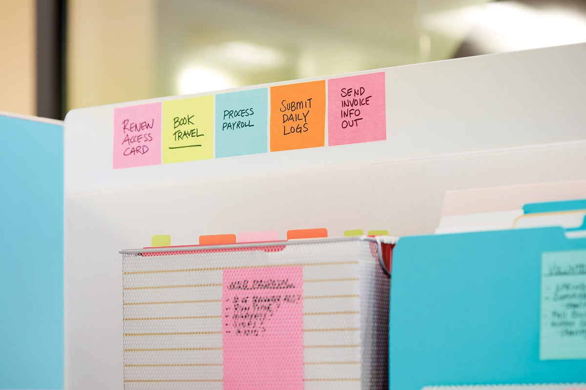 Post-it Super Sticky Notes, 3 x 3 in, Supernova Neons, 24 Pads Father Jim Norris notebooks