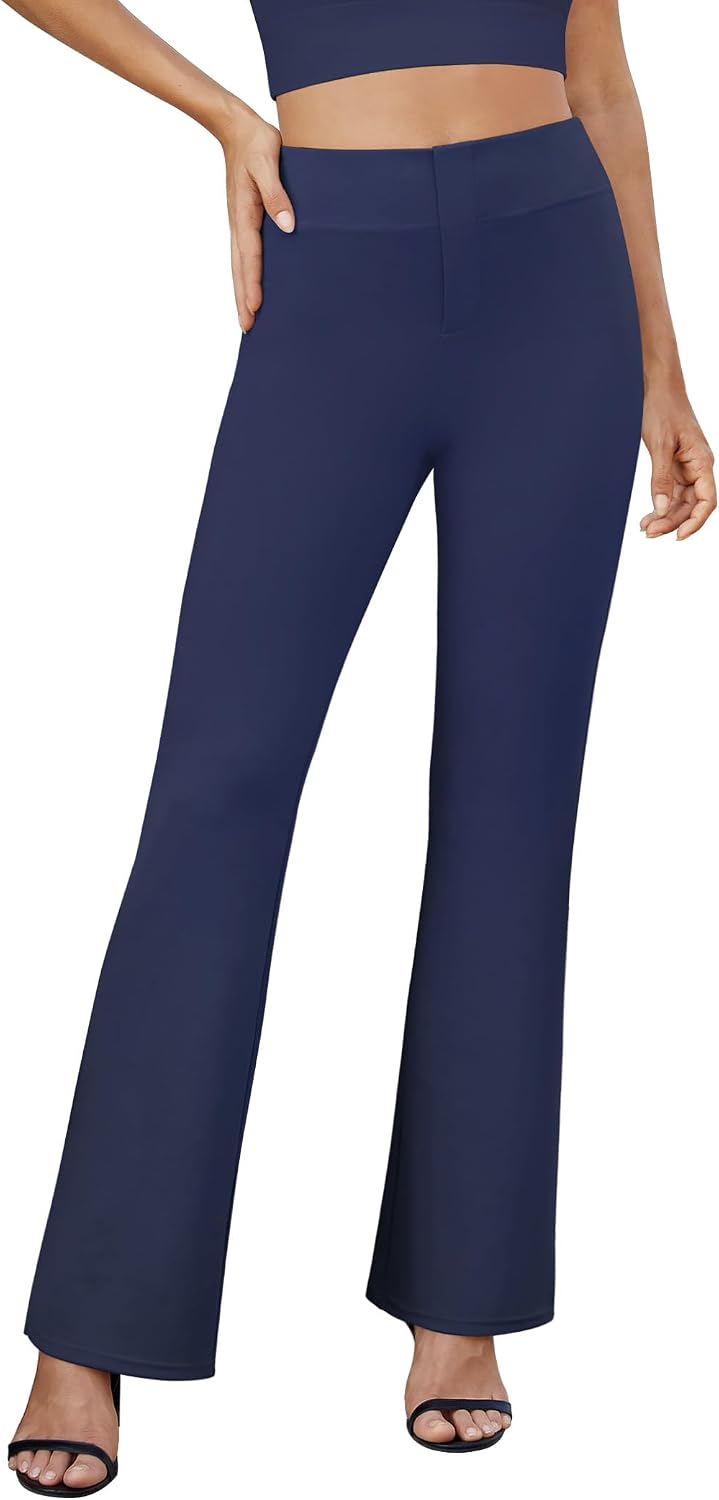 DLOODA Womens Bootcut Dress Pants Business Casual Work Pants with Pockets