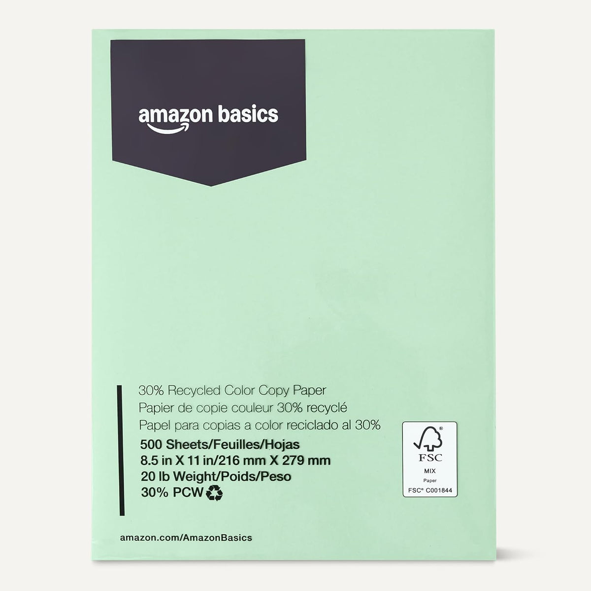 Amazon Basics 30% Recycled Color Copy Paper, 8.5" x 11", 20lb, Pastel Blue, 500 Sheets Father Jim Norris notebooks