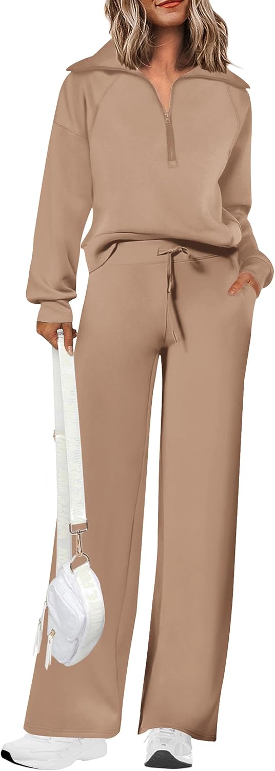 PRETTYGARDEN Women's 2 Piece Matching Lounge Set Sweatsuits