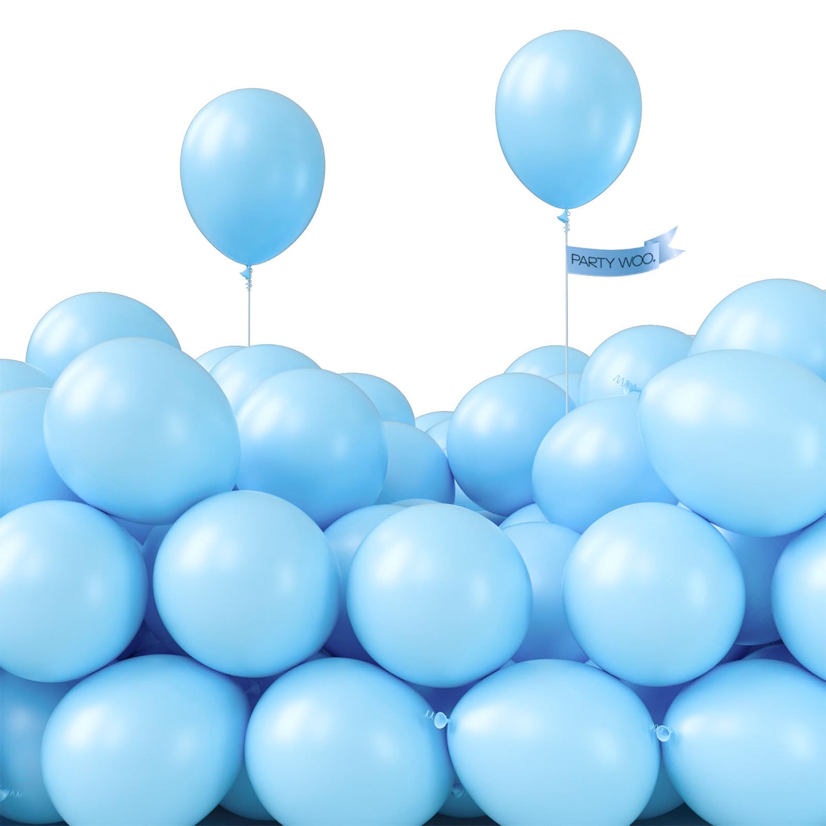 PartyWoo Assorted Colors Rainbow Balloons 50pcs Multicolor Colorful Color