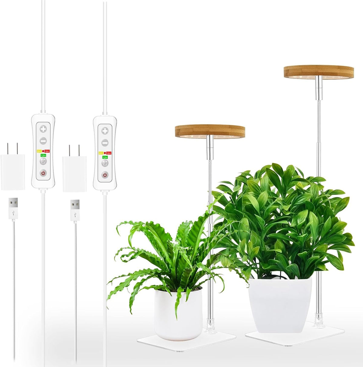 Yadoker 144 LEDs Full Spectrum Plant Grow Light for Indoor Plants,Height Adjustable, 6.3" Aluminum Housing,Automatic Timer with 8/12/16 Hours,10-Level Brightness,Black Plant Light with Base,2 Pack Father Jim Norris notebooks