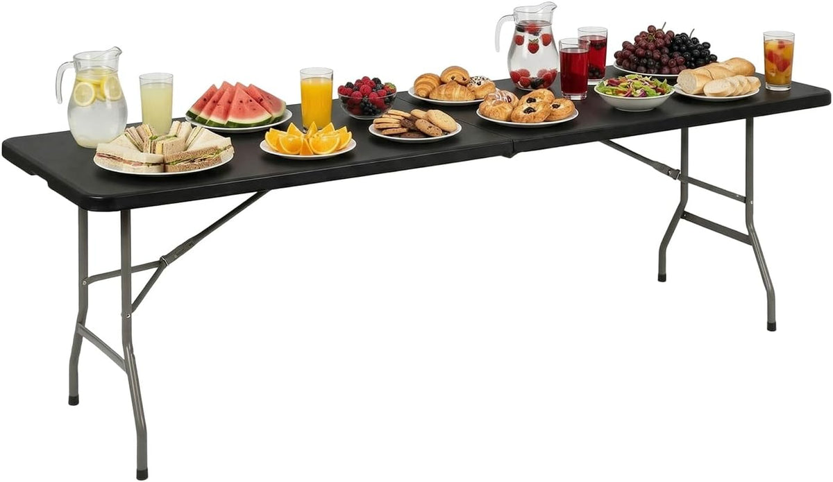 BestOffice | 6FT Folding Table | Black | Portable Plastic Table Father Jim Norris notebooks