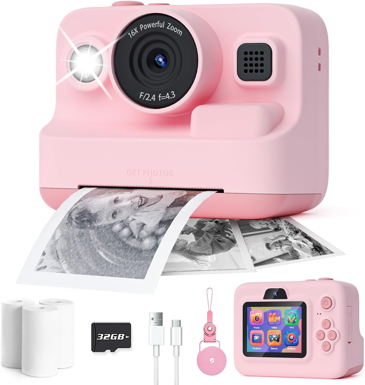Dylanto Kids Camera Instant Print,1080P Kids Instant Cameras that Print Photos,Christmas Birthday Gifts for Girls Age 3-12,Portable Toy for 3 4 5 6 7 8 9 10 Year Old Girls Boys Pink Father Jim Norris notebooks