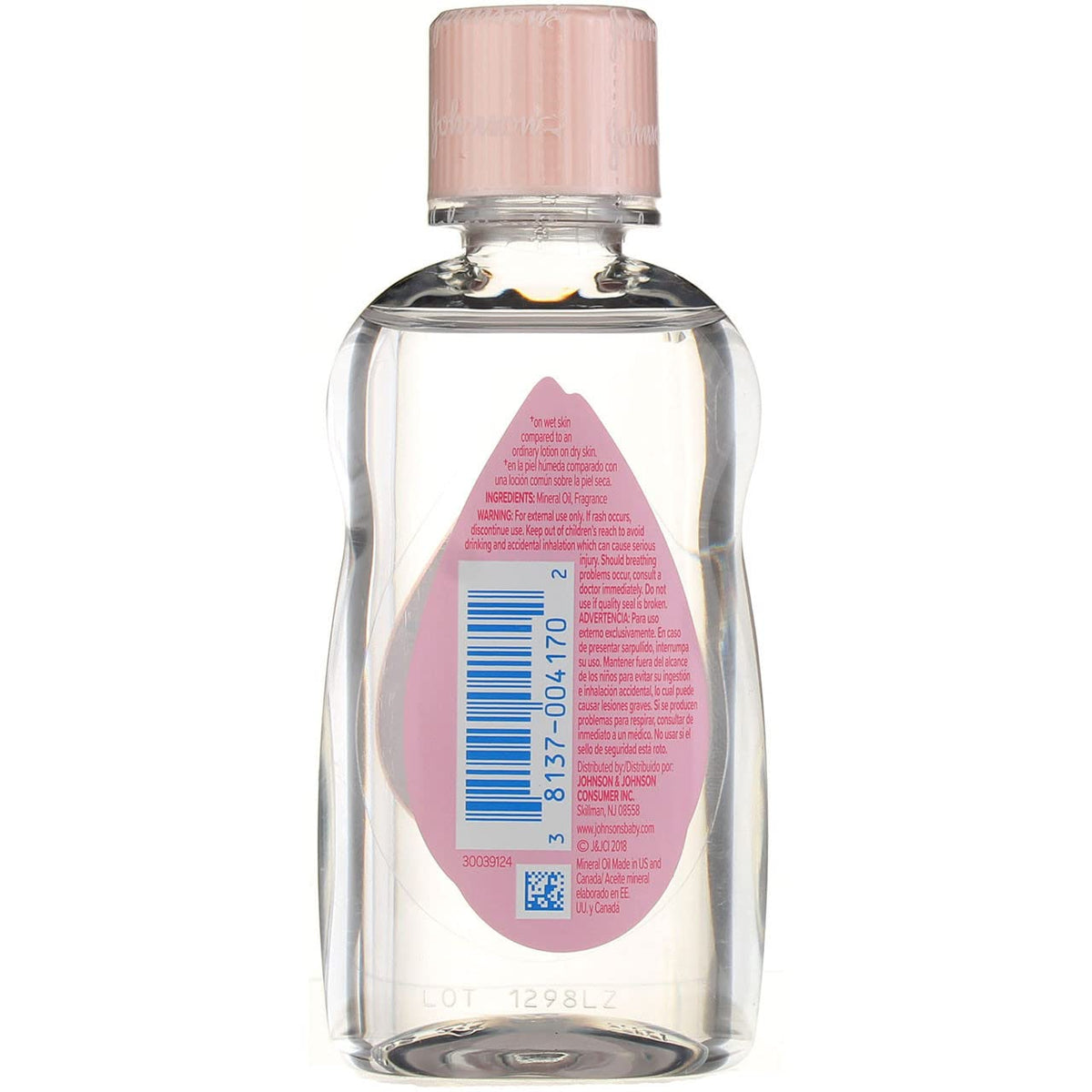 Johnson's Baby Oil, Hypoallergenic, 3 fl oz