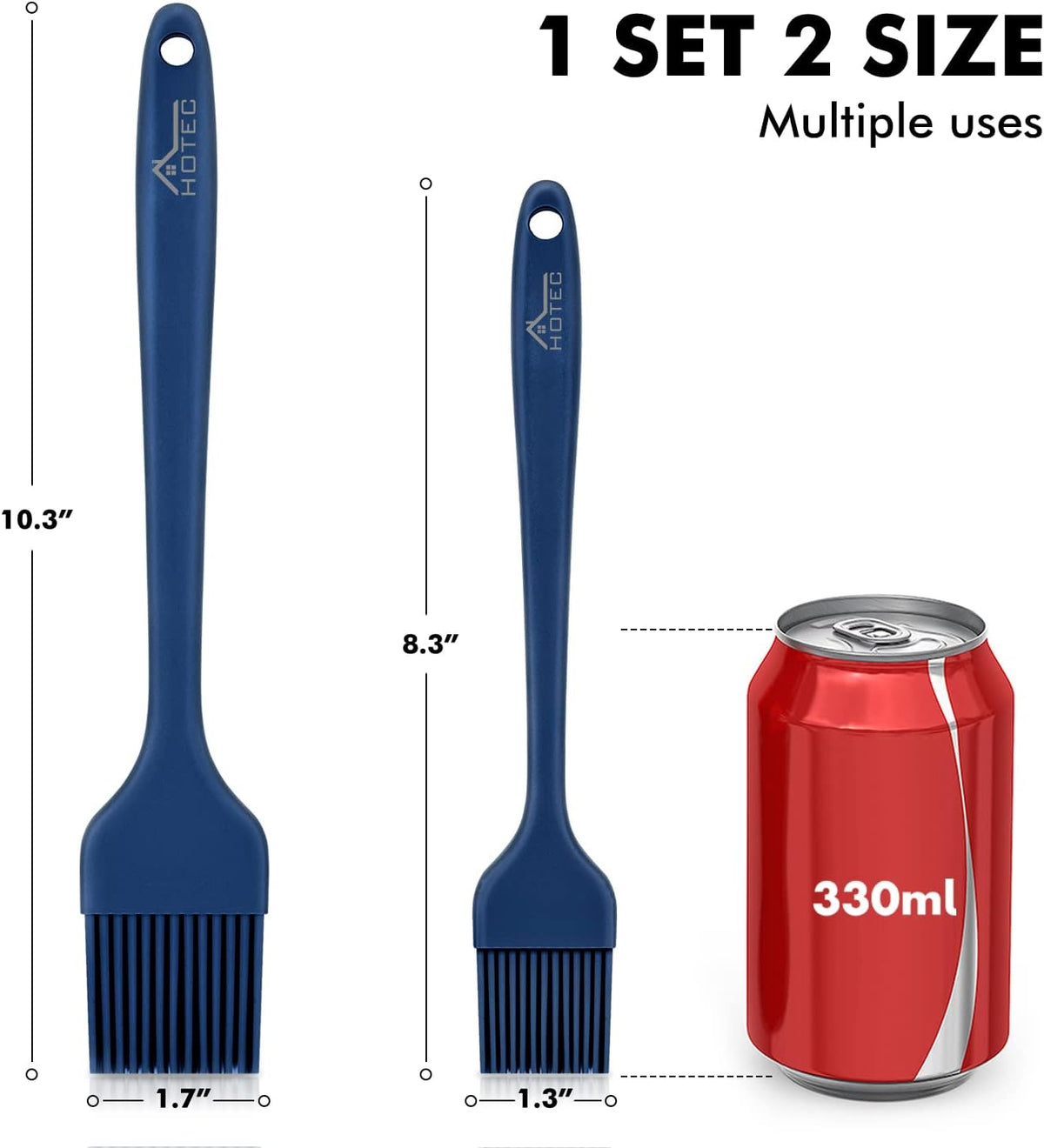 HOTEC Silicone Basting &Pastry Brushes BPA Free, Classic Blue 2 Father Jim Norris notebooks