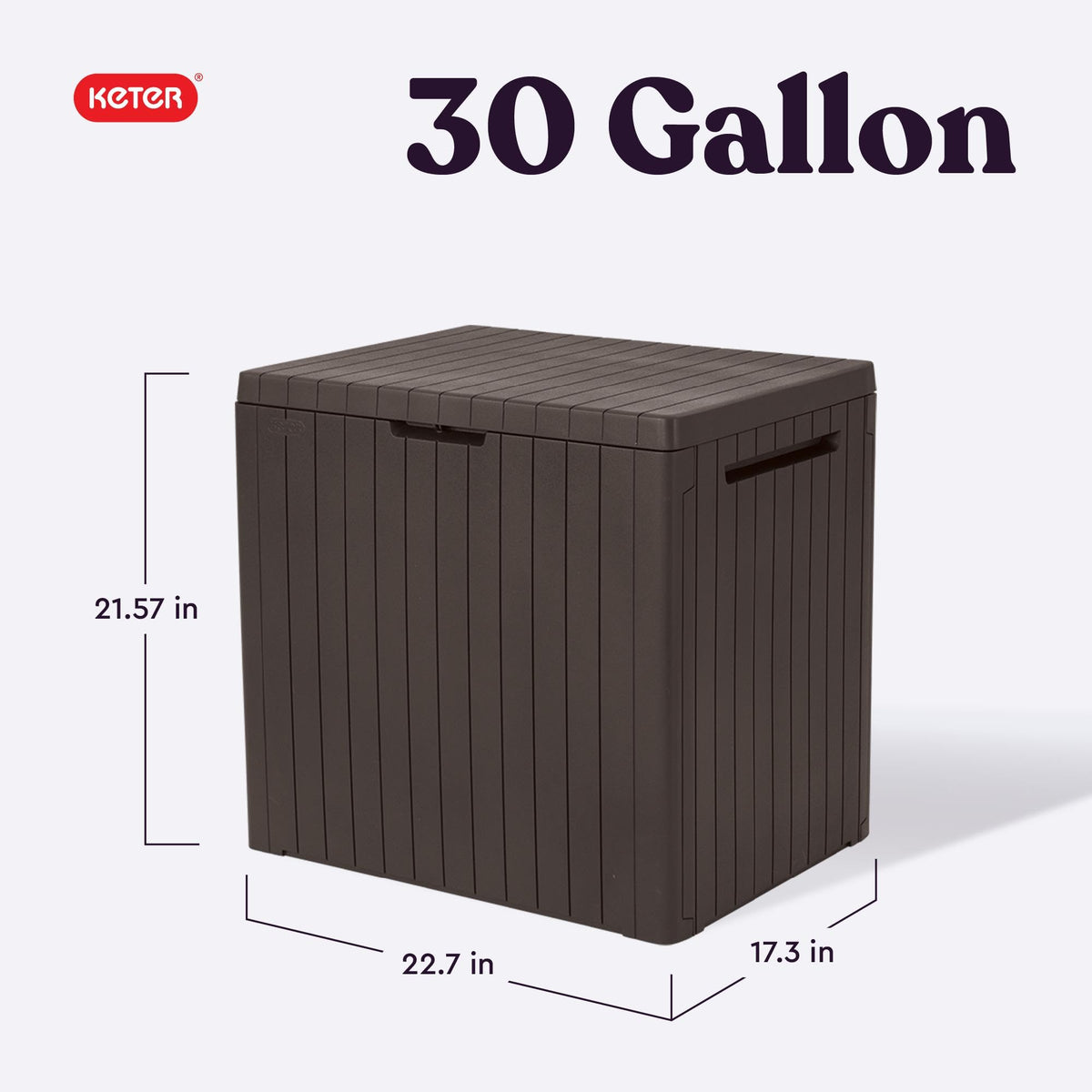 Keter City 30 Gal Outdoor Storage Box and Patio Side Table Father Jim Norris notebooks