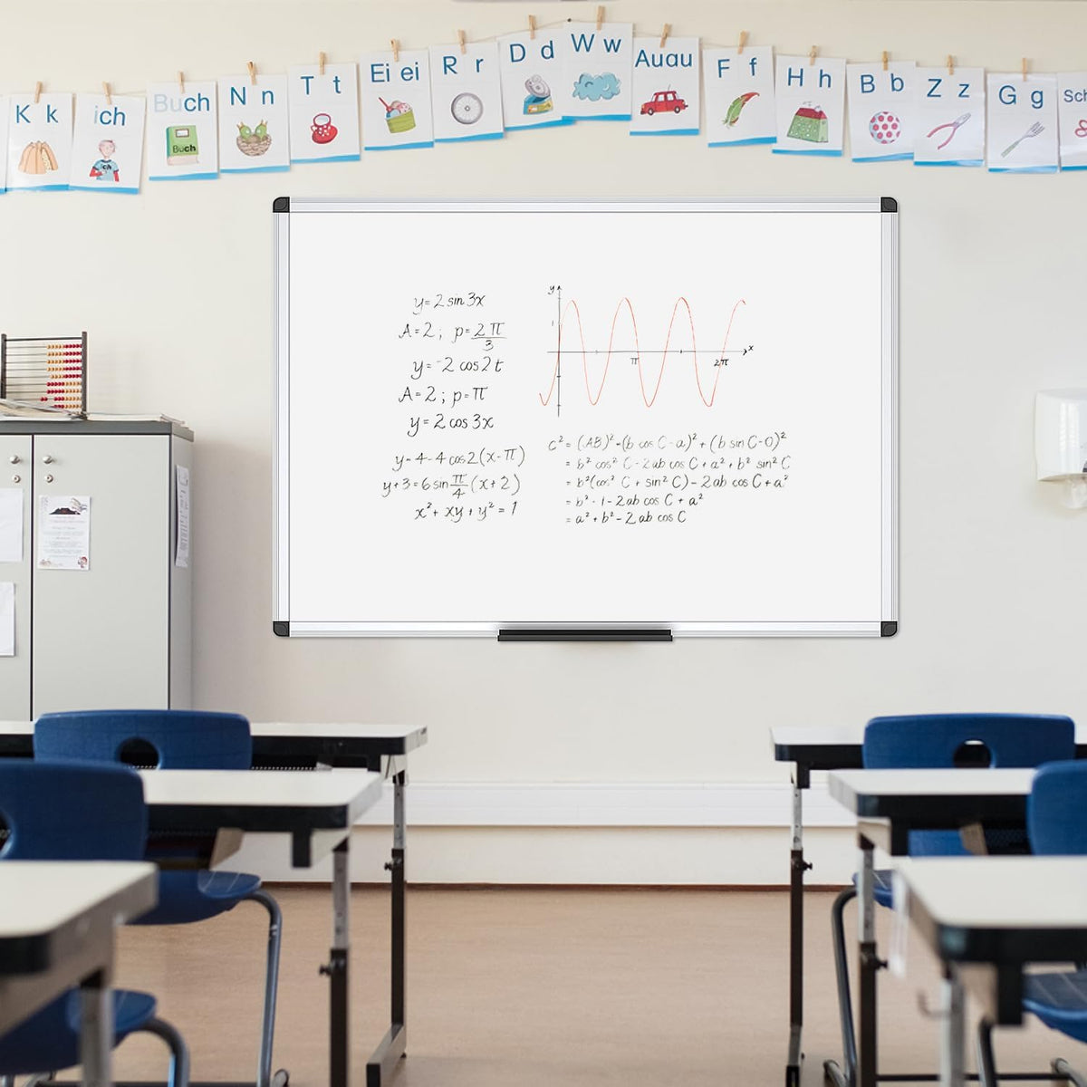 VIZ-PRO Magnetic Dry Erase Board, 36 X 24 Inches, Silver Aluminium Frame Father Jim Norris notebooks