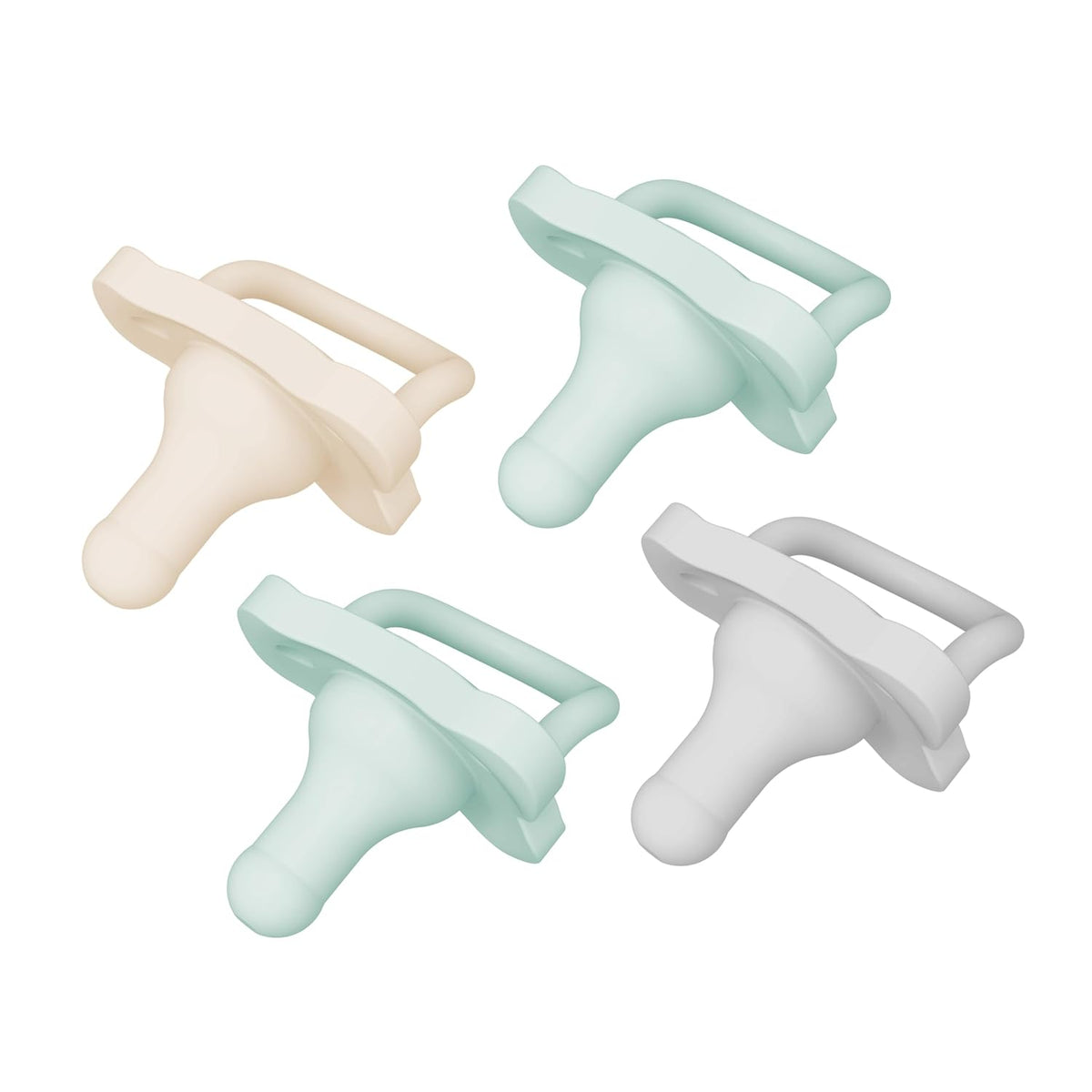 Dr. Brown's HappyPaci Baby Pacifier, Gray, Green, Ecru, 0-6m, 4-Pack