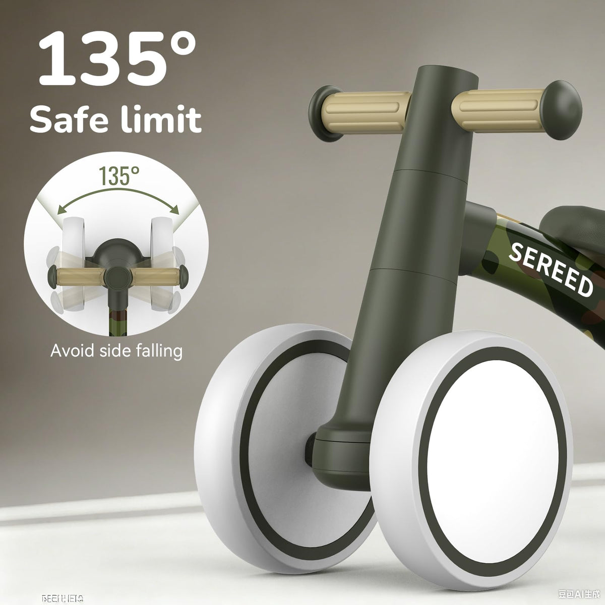 SEREED Baby Balance Bike for 1 Year Old Boy Girl, First Birthday Gift Toy