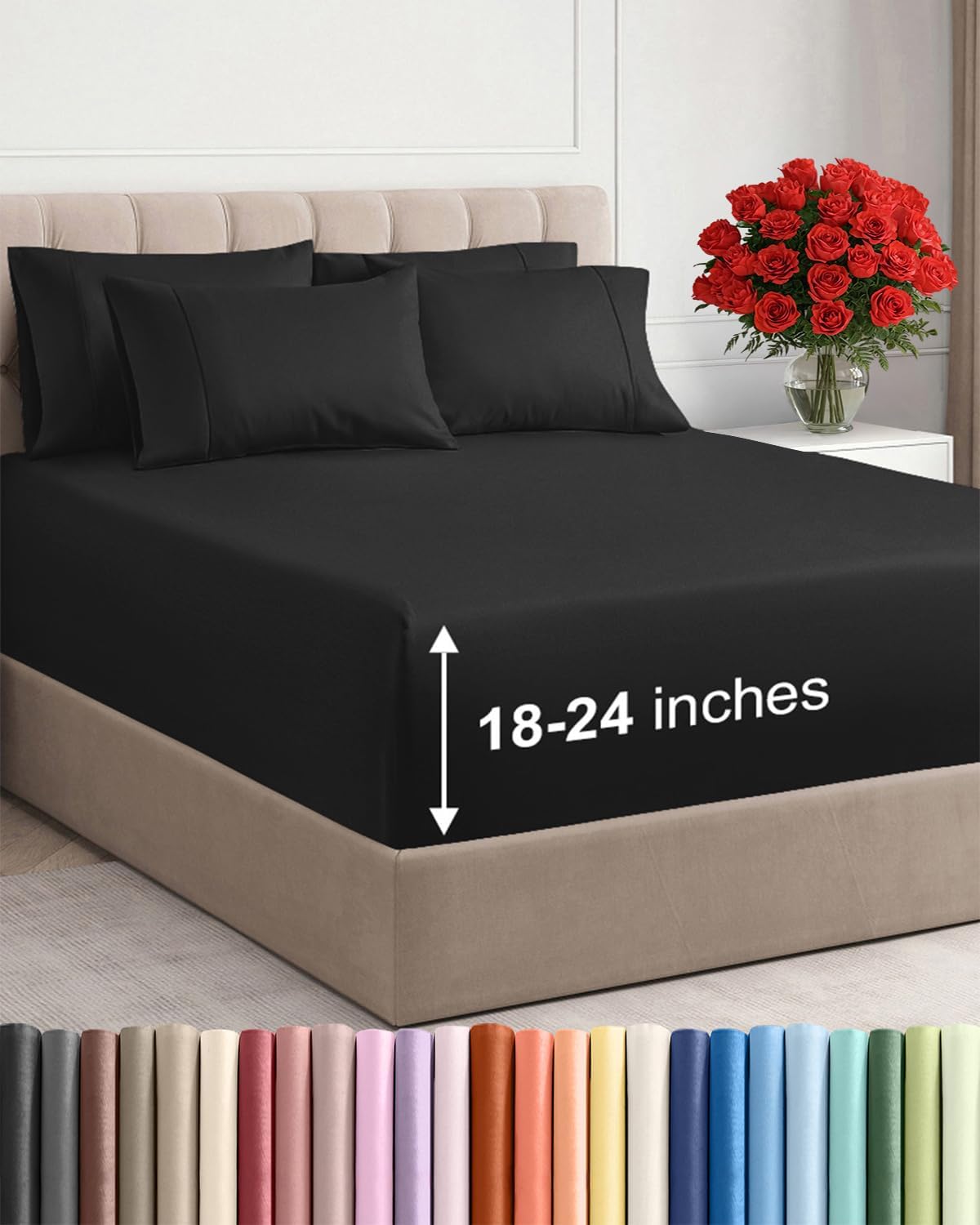 CGK Extra Deep Twin XL Sheet Set - 4pc College Dorm Room - Coral
