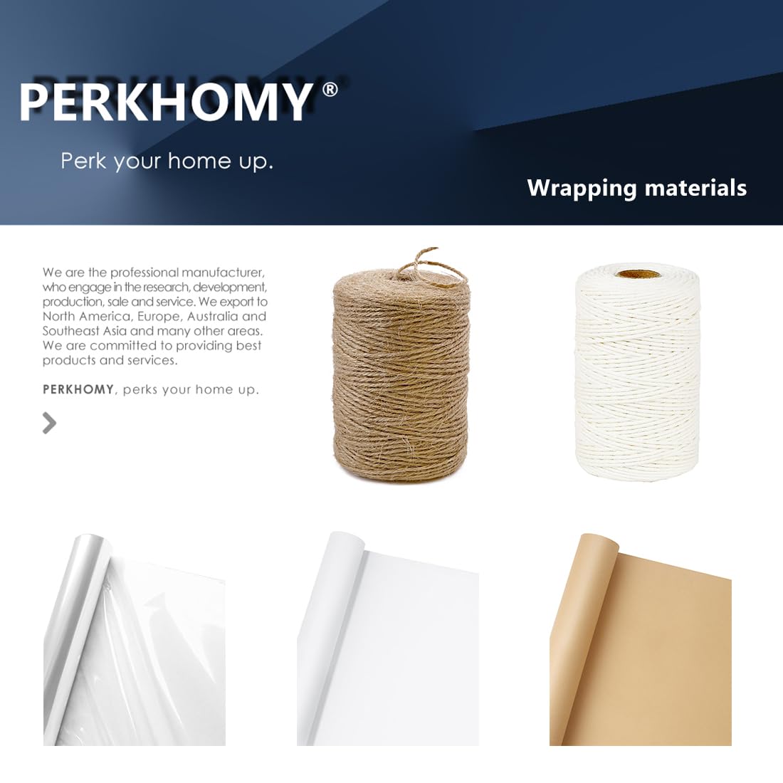 PerkHomy Natural Jute Twine 600 Feet Long Twine String for Crafts Gift Wrapping Packing Gardening Crochet Knitting Macrame Decor (Brown 2mm * 600feet)