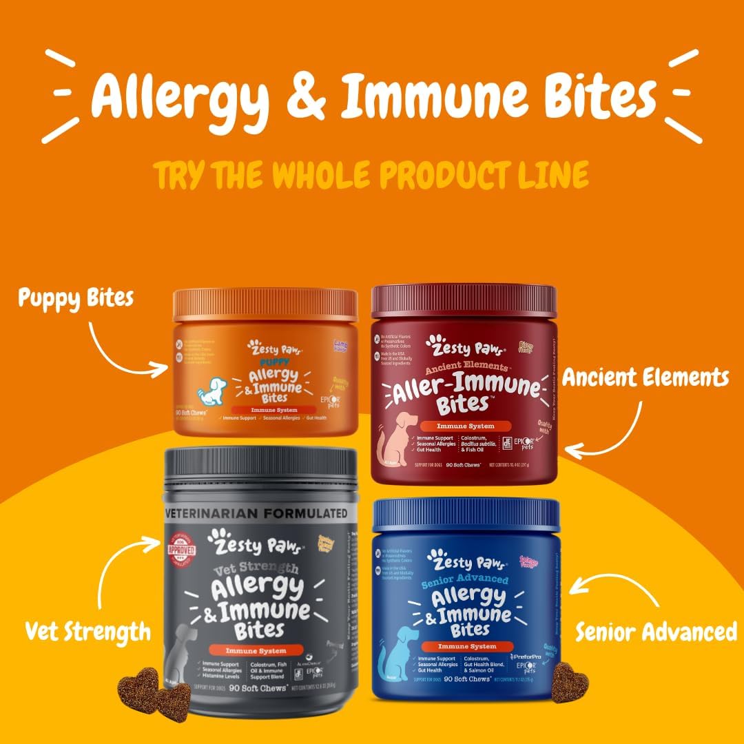 Zesty Paws Dog Allergy Chews - Dog Allergy Relief, Lamb, 90 Ct Father Jim Norris notebooks
