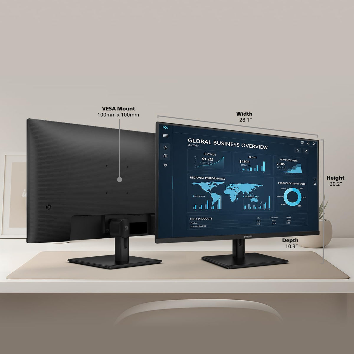 Philips 24 Inch Computer Monitor FHD 100Hz VA VESA Flicker-Free, 241V8LB Father Jim Norris notebooks