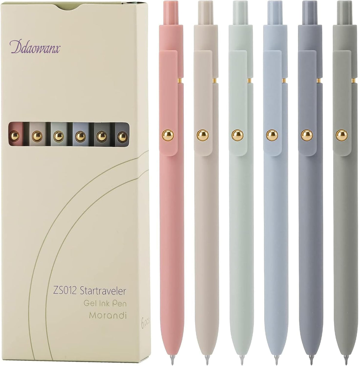 Ddaowanx Gel Pens,6 Pcs 0.5mm Retractable Quick Dry Black Ink Pens Father Jim Norris notebooks