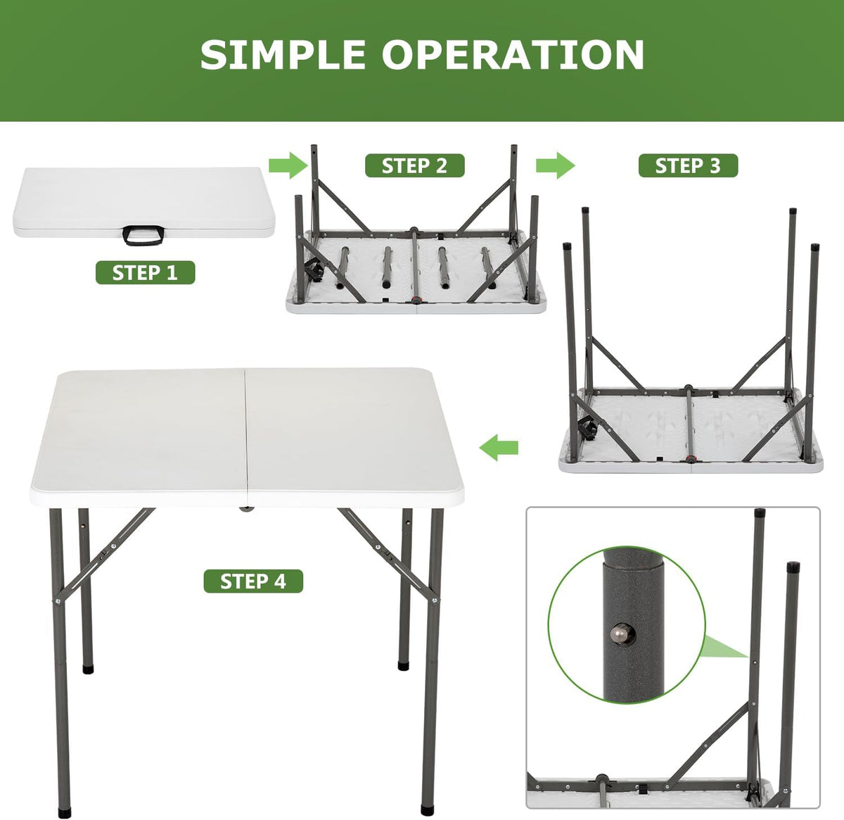 BestOffice | 6FT Folding Table | Black | Portable Plastic Table Father Jim Norris notebooks