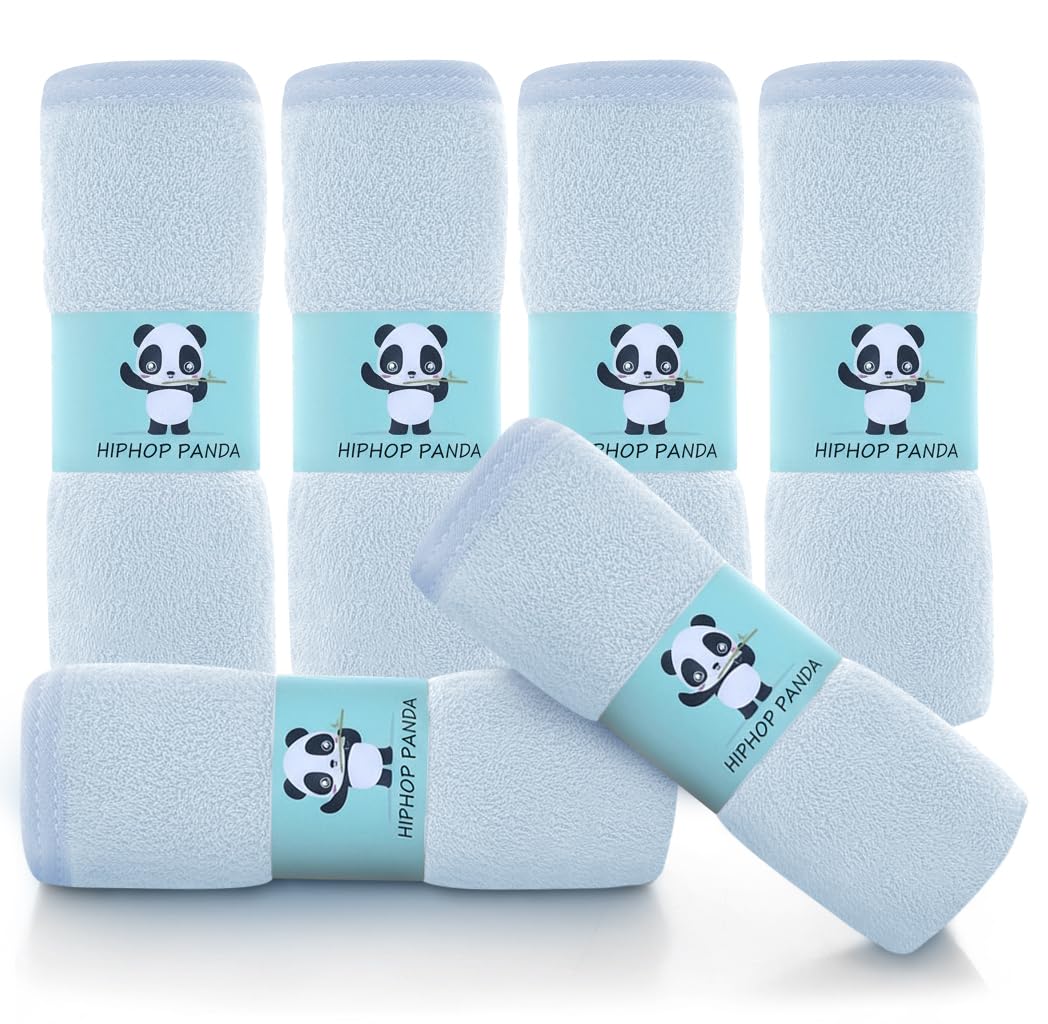 HIPHOP PANDA Ultra Soft Baby Washcloths, 2-Layer Absorbent Wash Cloths
